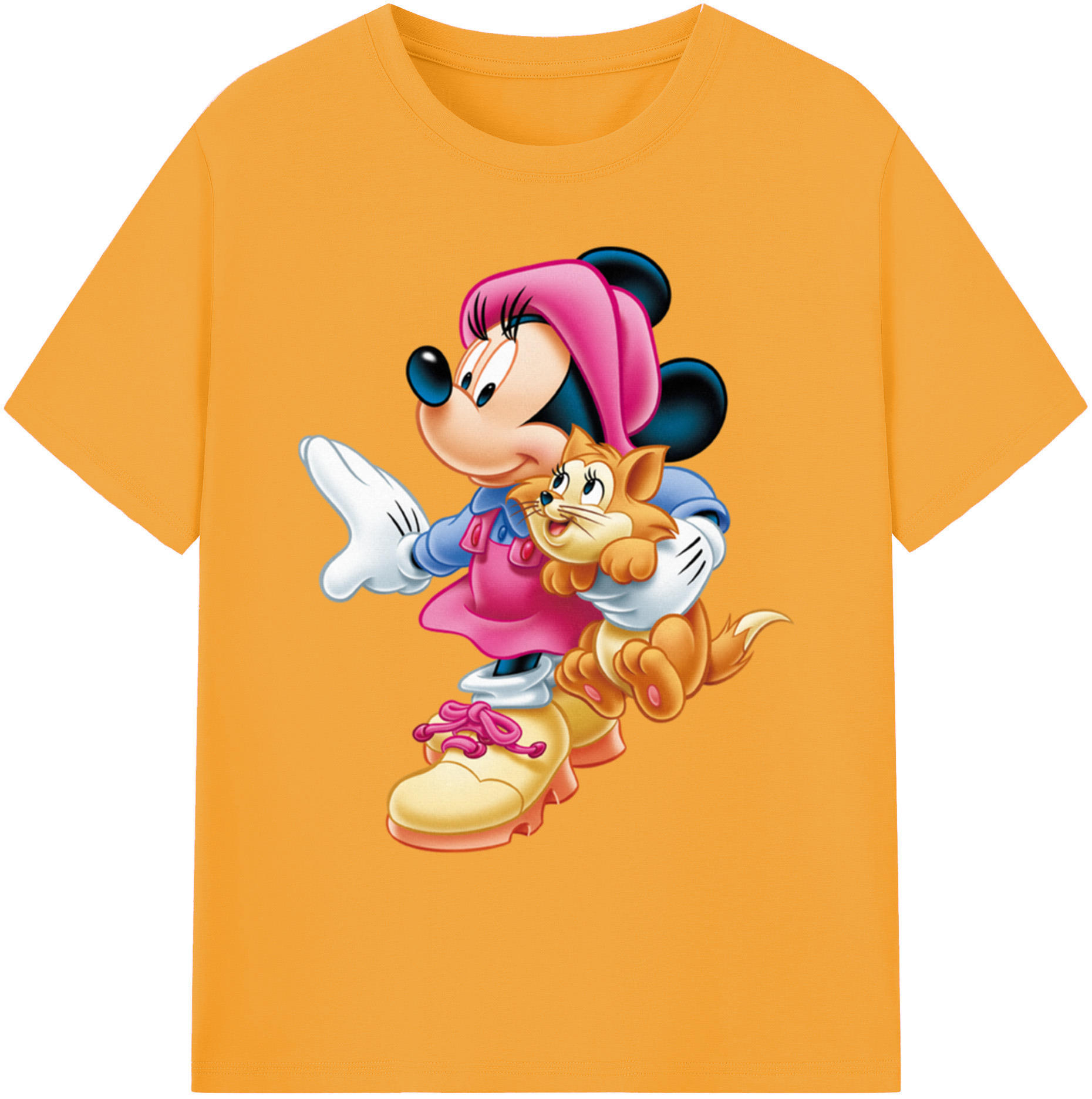 ミッキーマウス Mickey Mouse 綿100％ メンズ半袖Tシャツ｜肌触りやわらか＆通気性