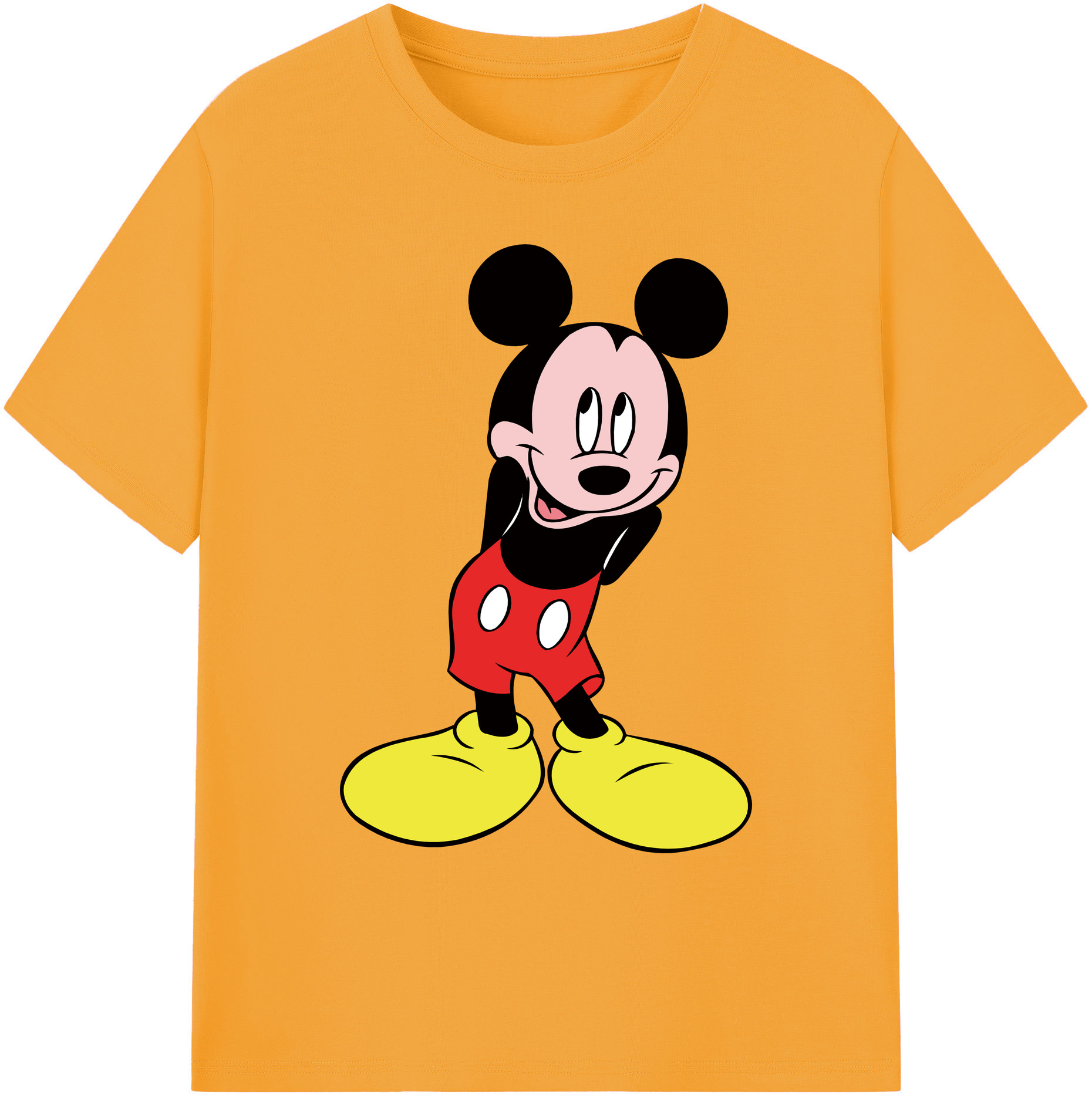 （画像用） ミッキーマウス Mickey Mouse 綿100％ メンズ半袖Tシャツ｜肌触りやわらか＆通気性