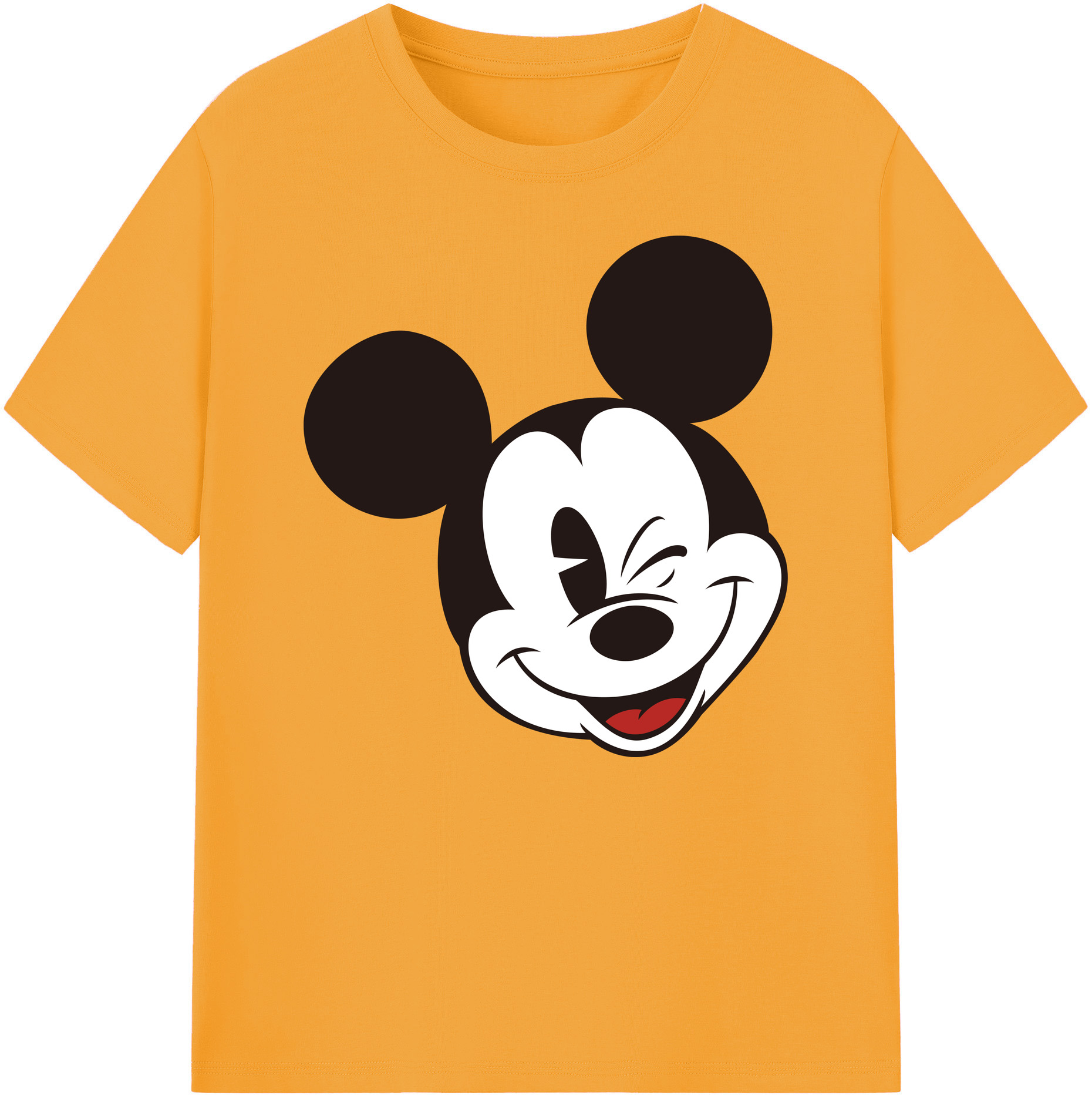 ミッキーマウス Mickey Mouse 綿100％ メンズ半袖Tシャツ｜肌触りやわらか＆通気性