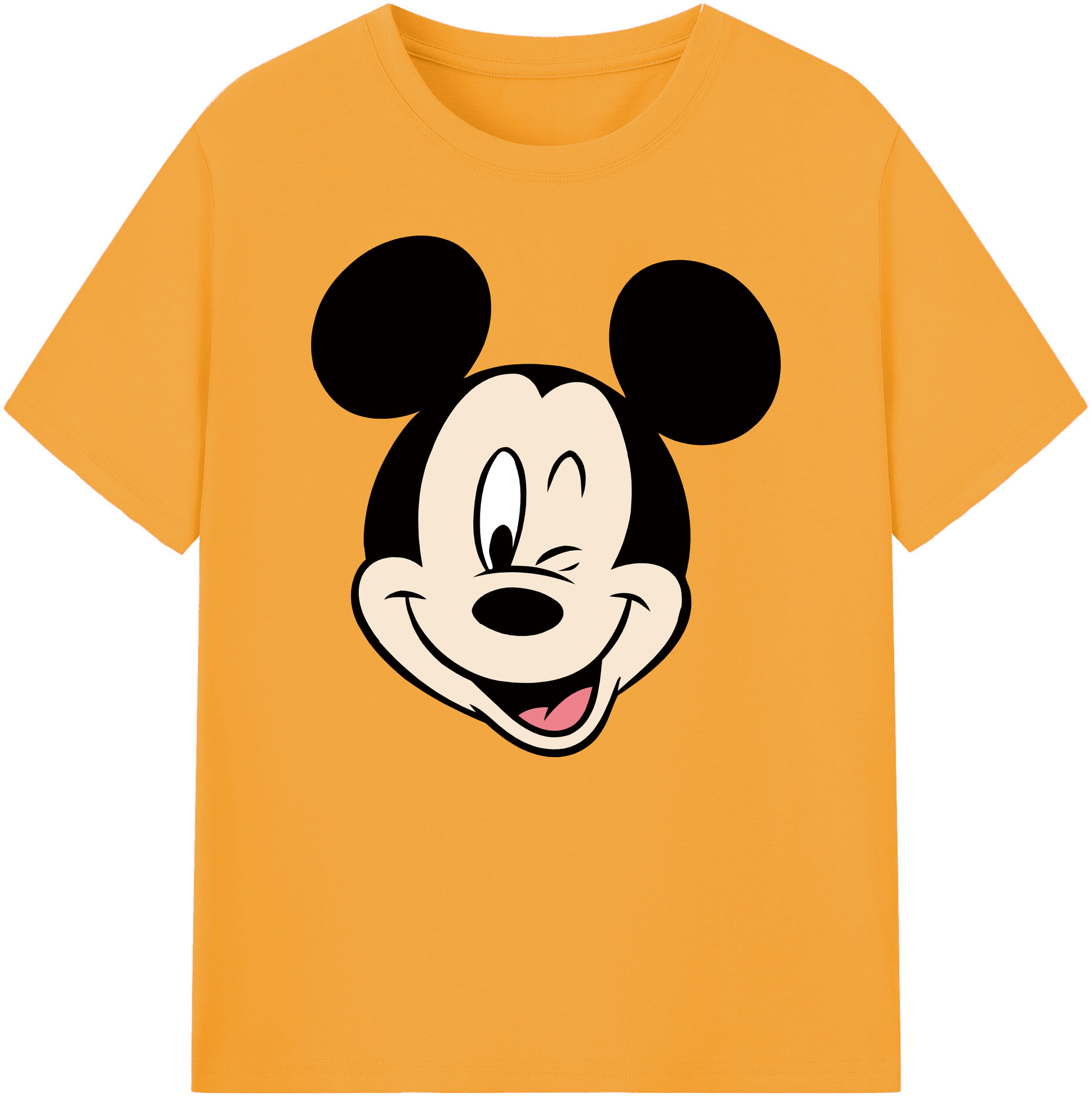 ミッキーマウス Mickey Mouse 綿100％ メンズ半袖Tシャツ｜肌触りやわらか＆通気性