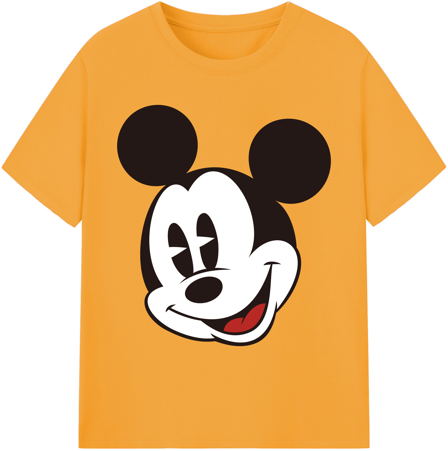 ミッキーマウス Mickey Mouse 綿100％ メンズ半袖Tシャツ｜肌触りやわらか＆通気性