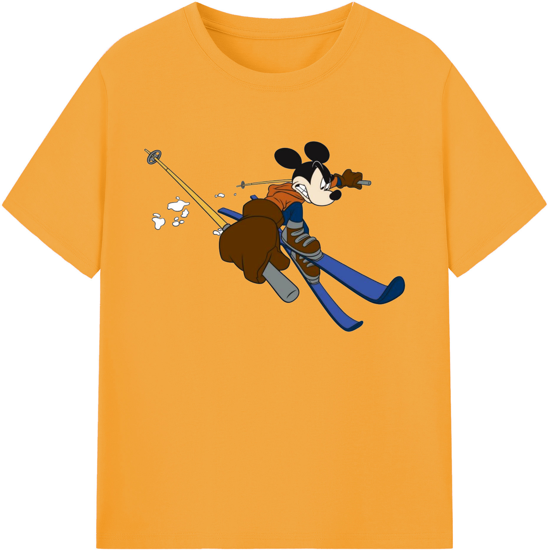ミッキーマウス Mickey Mouse 綿100％ メンズ半袖Tシャツ｜肌触りやわらか＆通気性