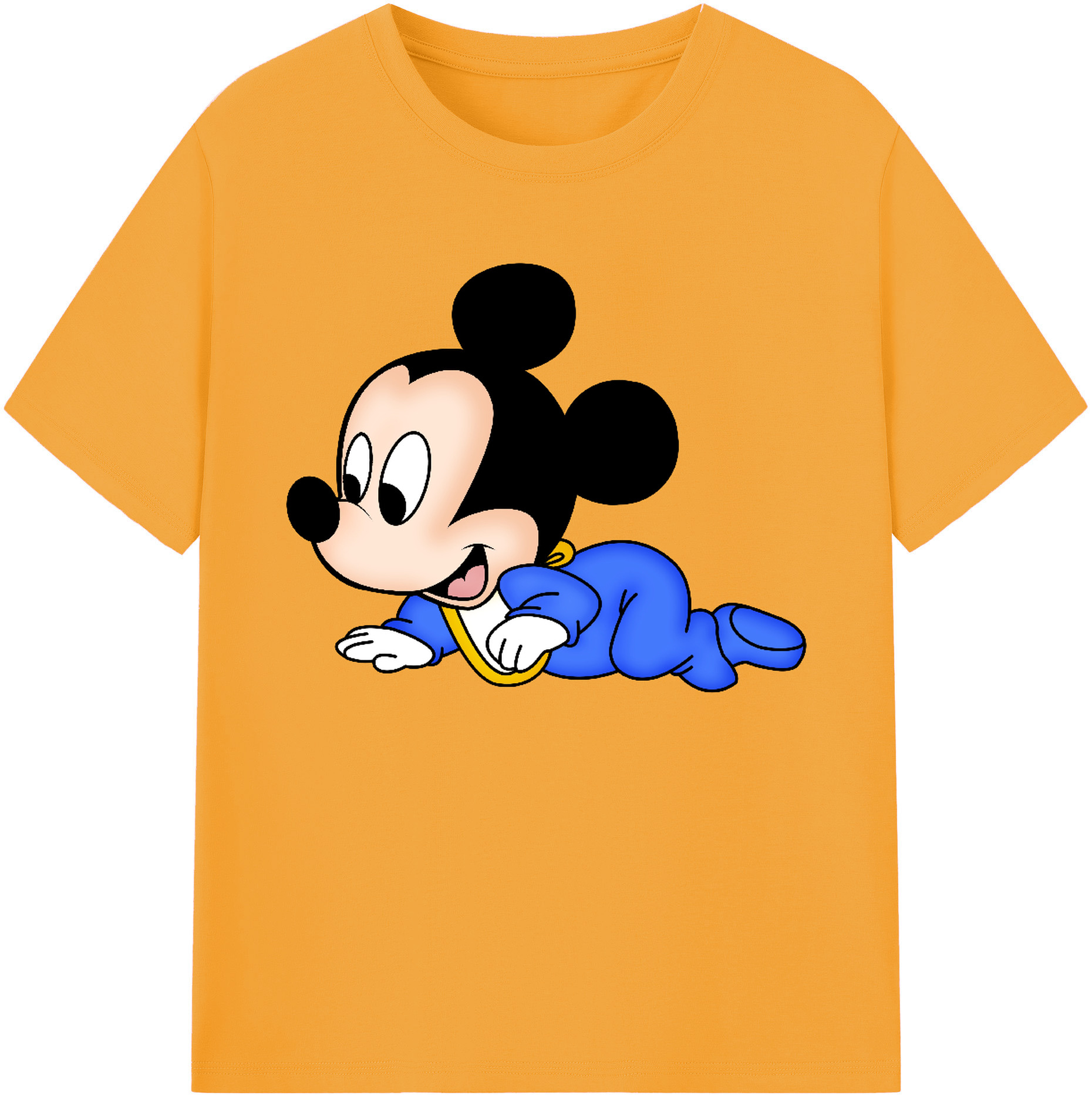 ミッキーマウス Mickey Mouse 綿100％ メンズ半袖Tシャツ｜肌触りやわらか＆通気性