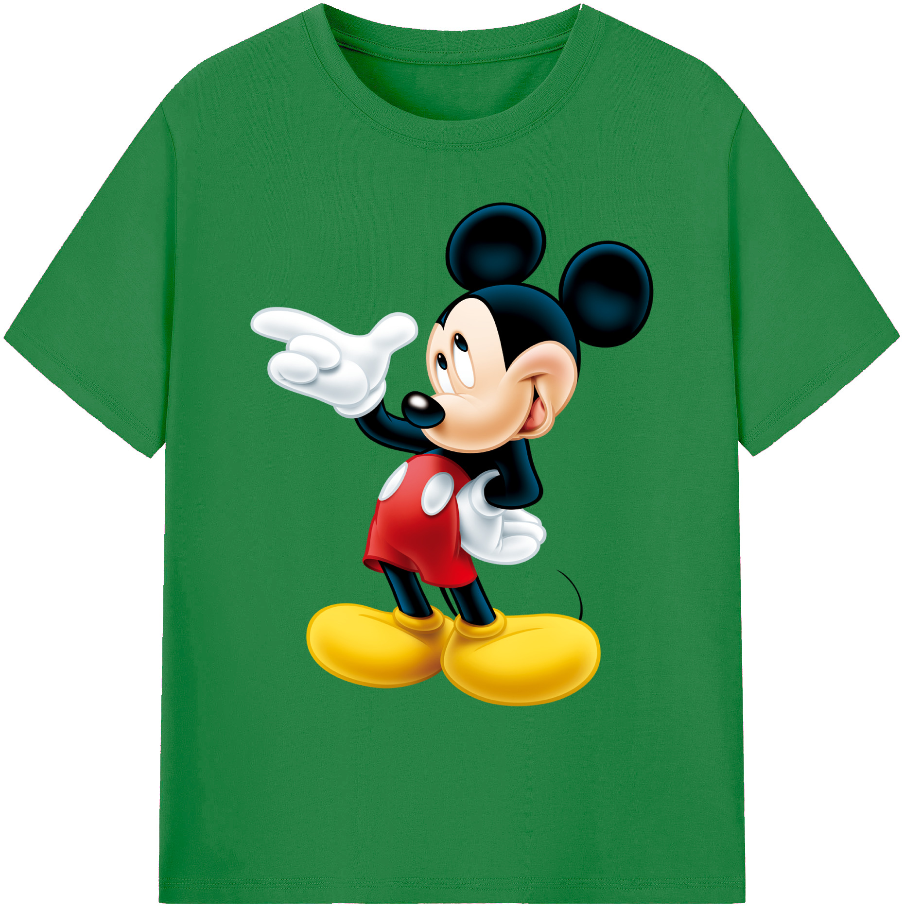 ミッキーマウス Mickey Mouse 綿100％ メンズ半袖Tシャツ｜肌触りやわらか＆通気性