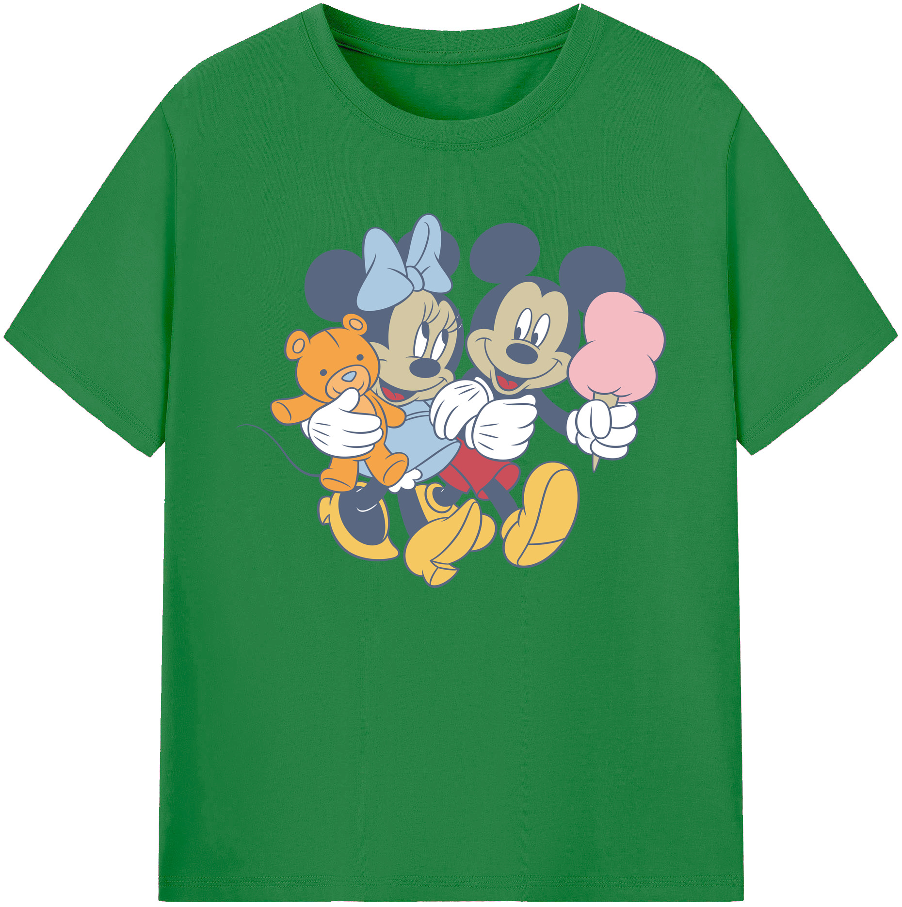 ミッキーマウス Mickey Mouse 綿100％ メンズ半袖Tシャツ｜肌触りやわらか＆通気性