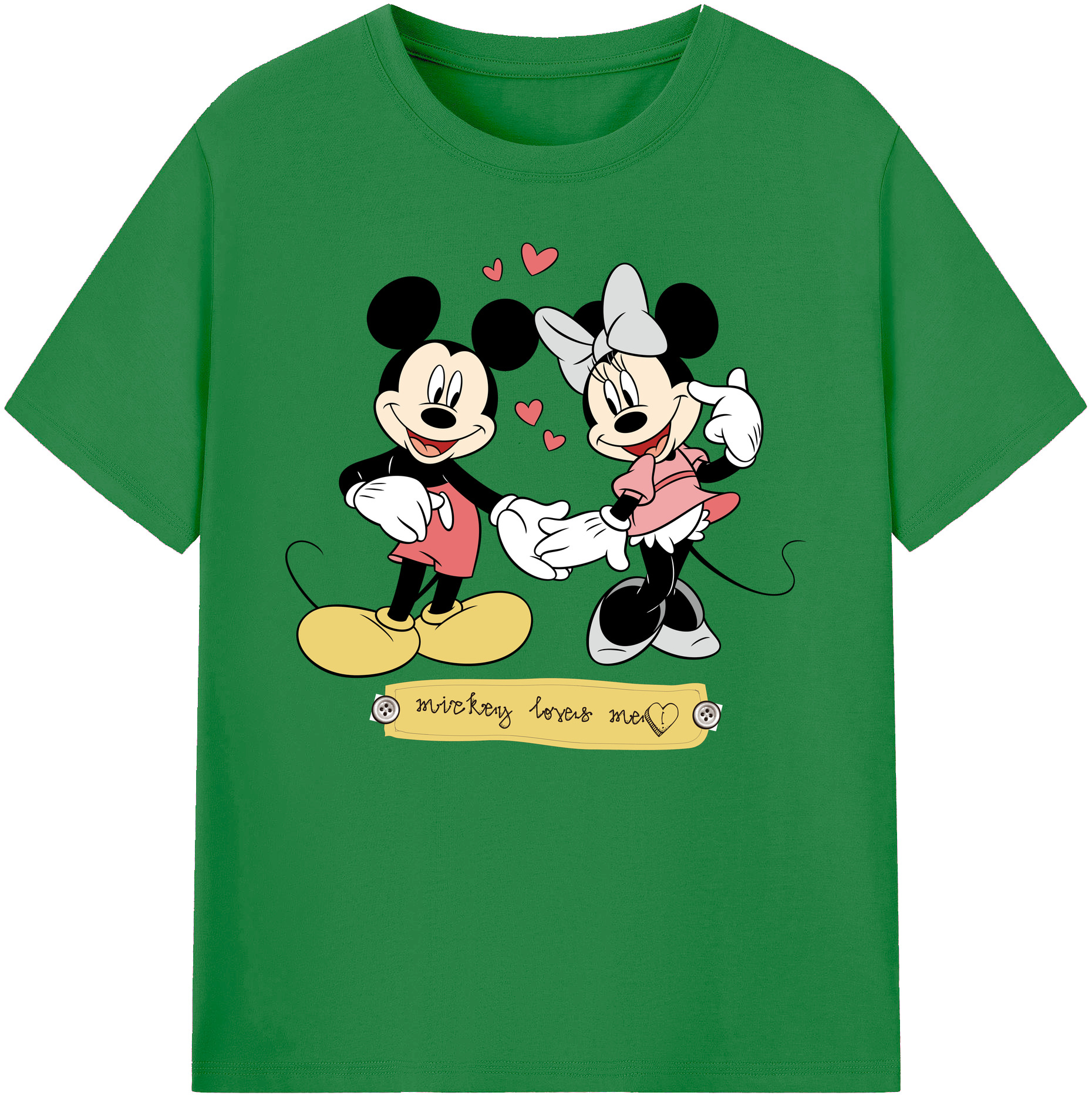 ミッキーマウス Mickey Mouse 綿100％ メンズ半袖Tシャツ｜肌触りやわらか＆通気性
