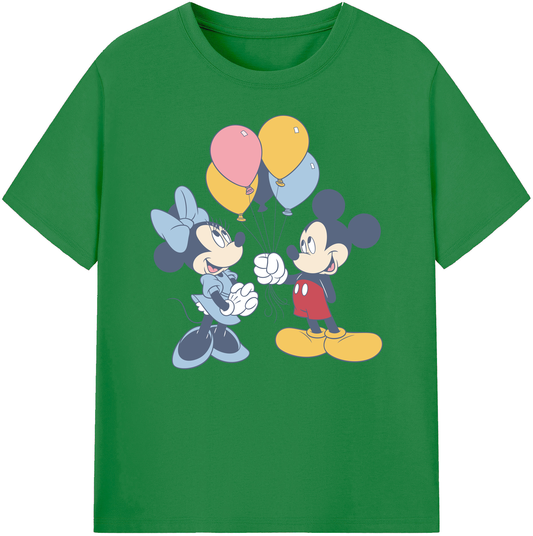 ミッキーマウス Mickey Mouse 綿100％ メンズ半袖Tシャツ｜肌触りやわらか＆通気性
