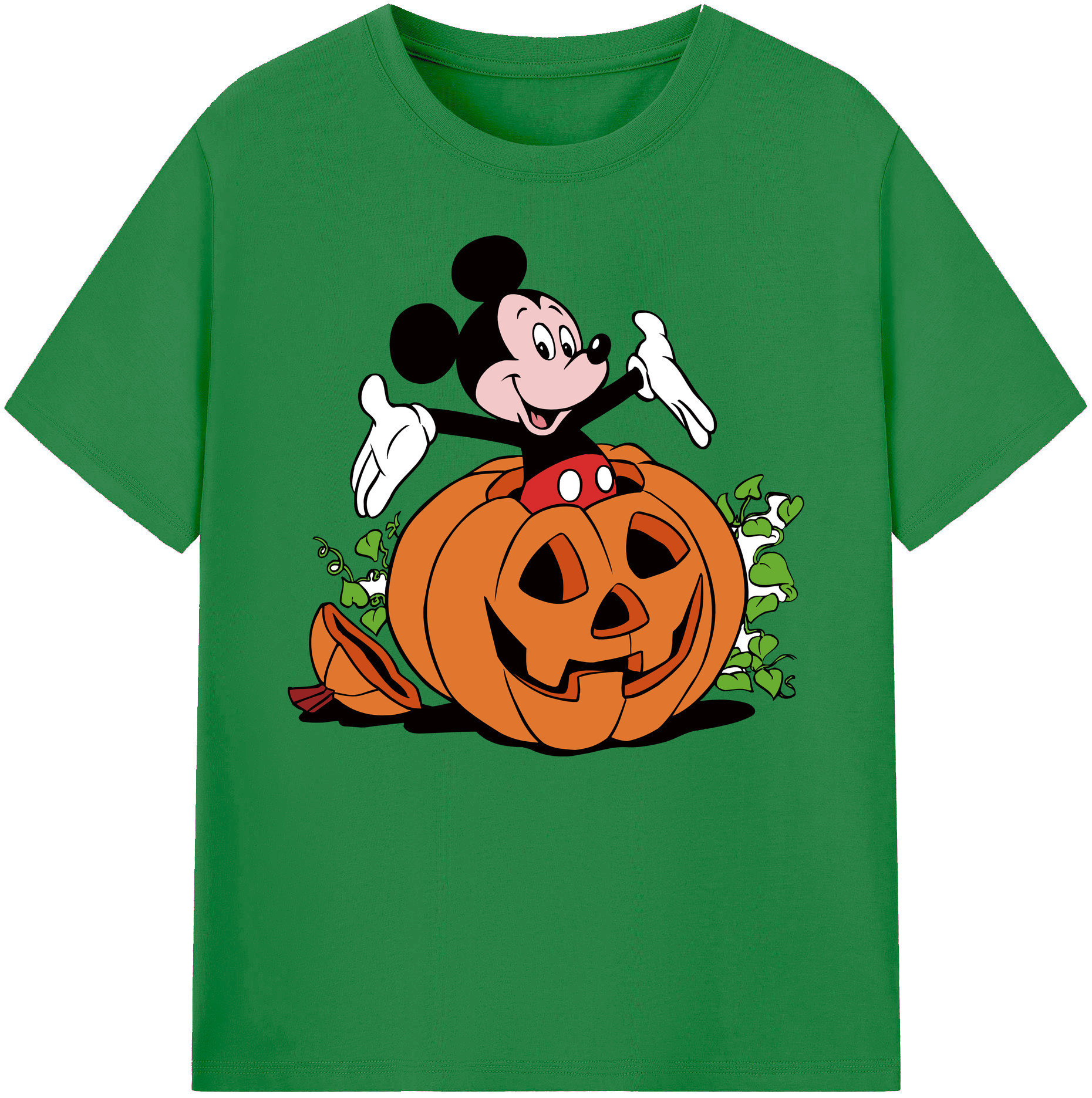ミッキーマウス Mickey Mouse 綿100％ メンズ半袖Tシャツ｜肌触りやわらか＆通気性