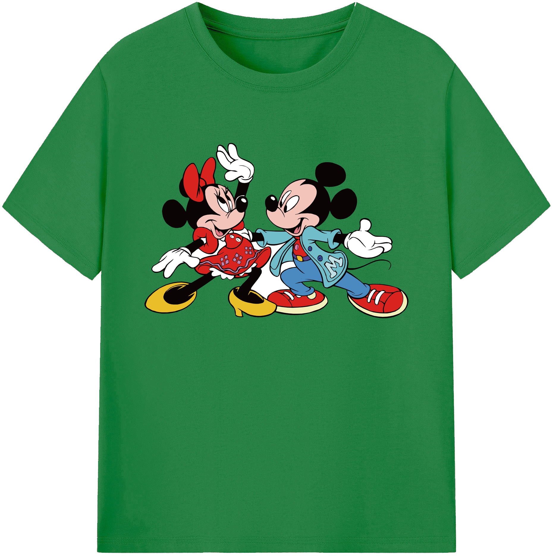 ミッキーマウス Mickey Mouse 綿100％ メンズ半袖Tシャツ｜肌触りやわらか＆通気性