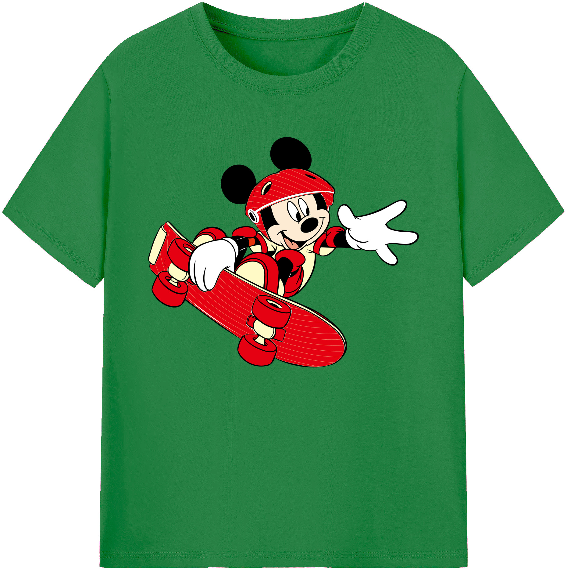 ミッキーマウス Mickey Mouse 綿100％ メンズ半袖Tシャツ｜肌触りやわらか＆通気性