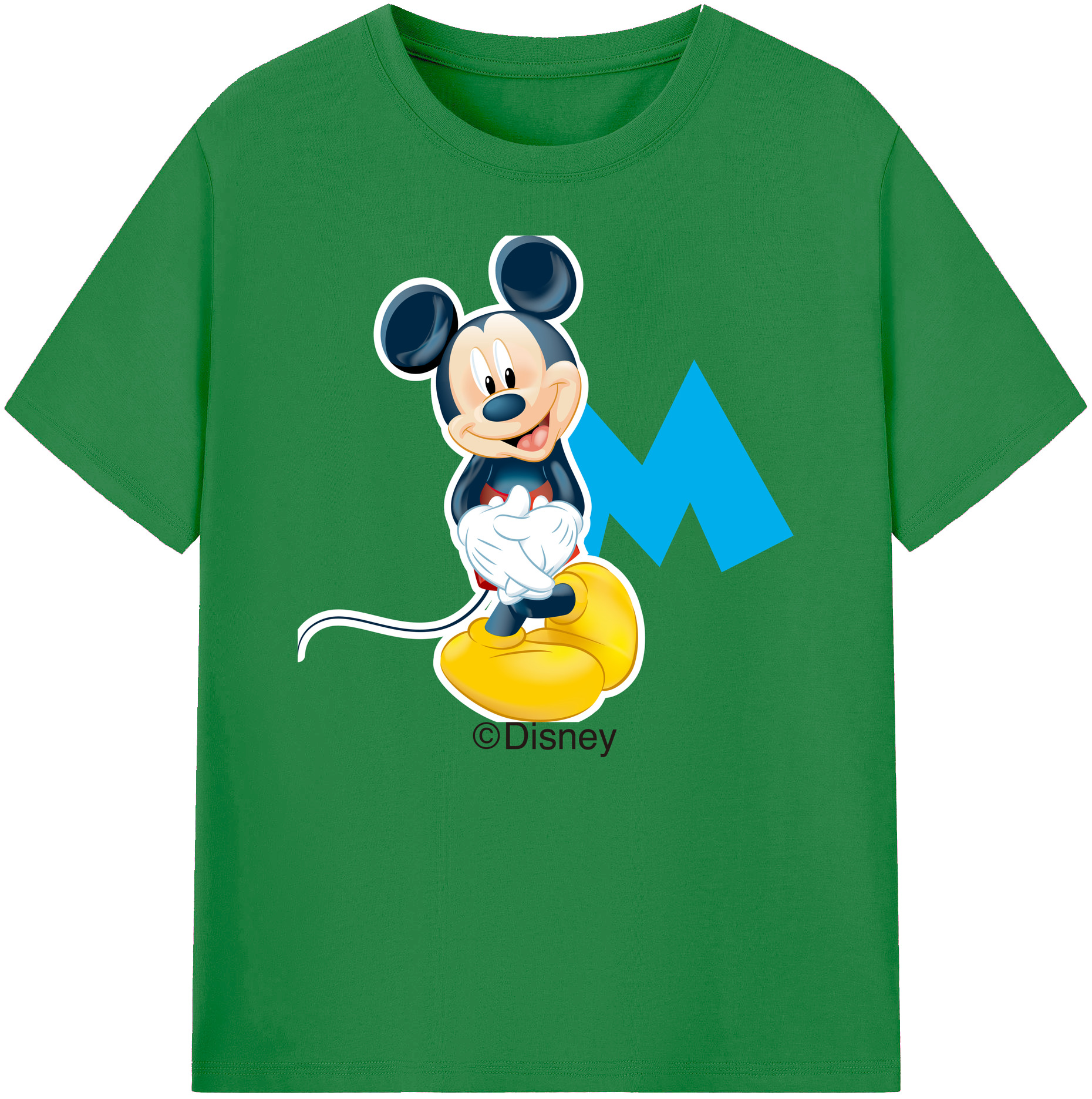 ミッキーマウス Mickey Mouse 綿100％ メンズ半袖Tシャツ｜肌触りやわらか＆通気性