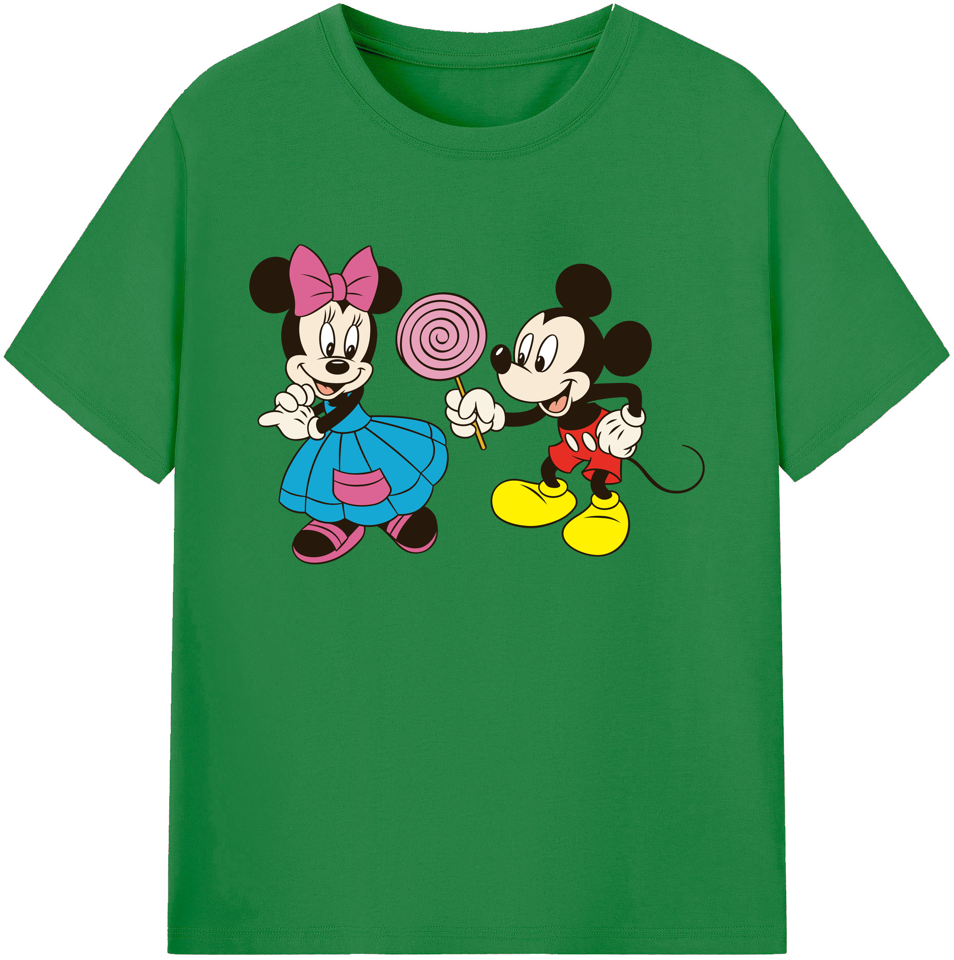 ミッキーマウス Mickey Mouse 綿100％ メンズ半袖Tシャツ｜肌触りやわらか＆通気性