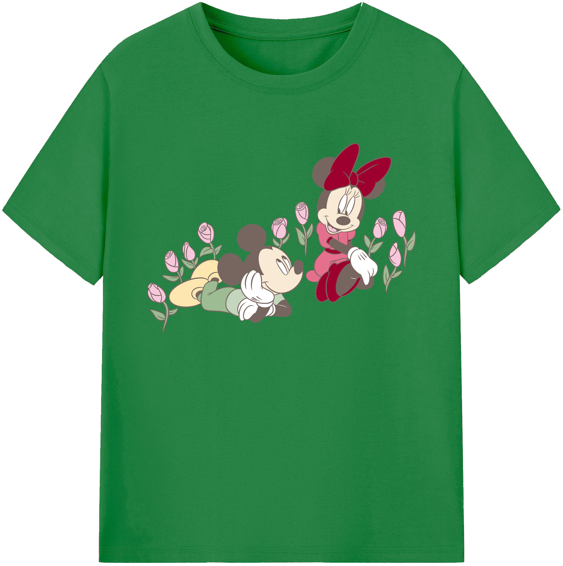 ミッキーマウス Mickey Mouse 綿100％ メンズ半袖Tシャツ｜肌触りやわらか＆通気性