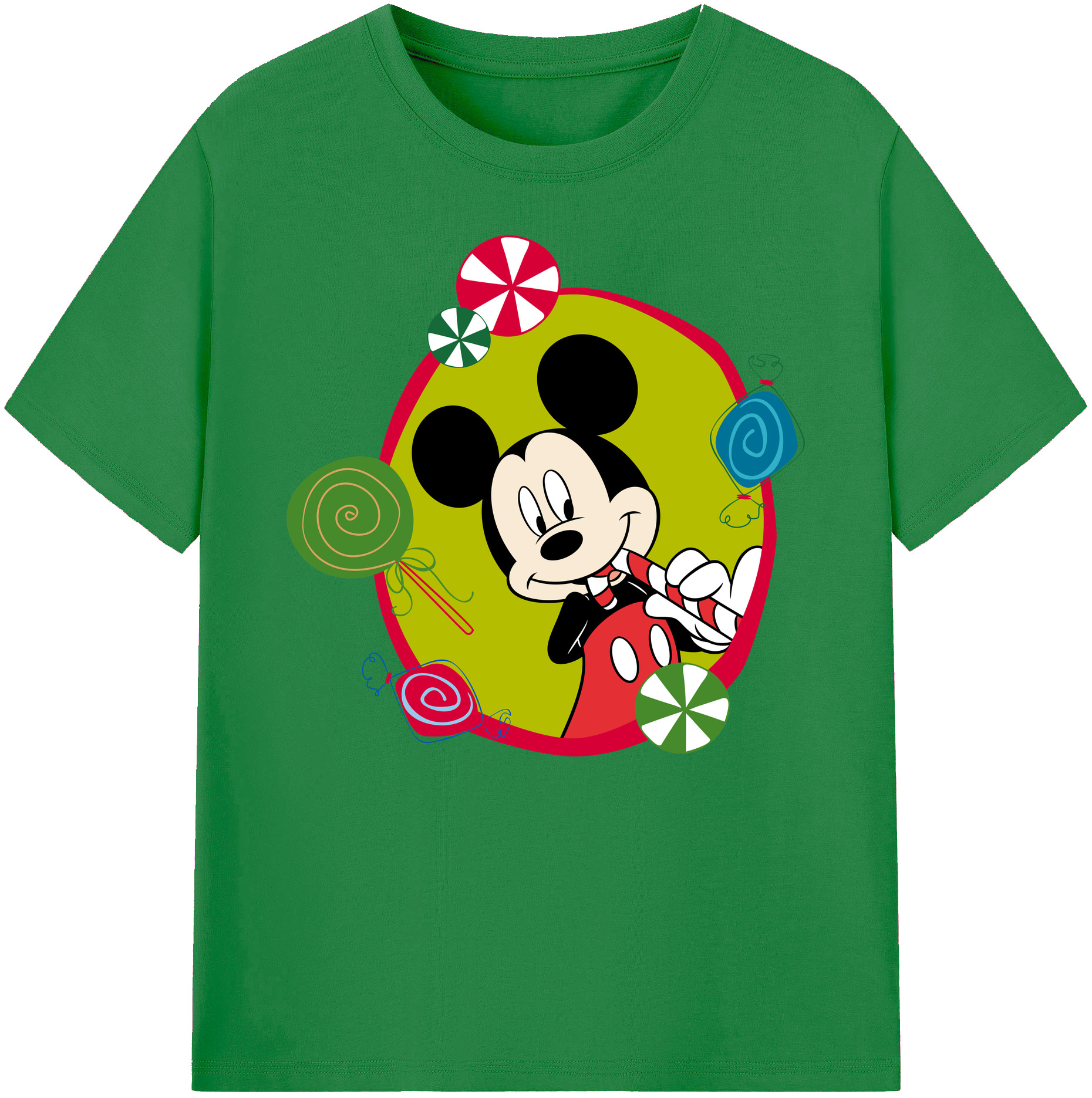 ミッキーマウス Mickey Mouse 綿100％ メンズ半袖Tシャツ｜肌触りやわらか＆通気性