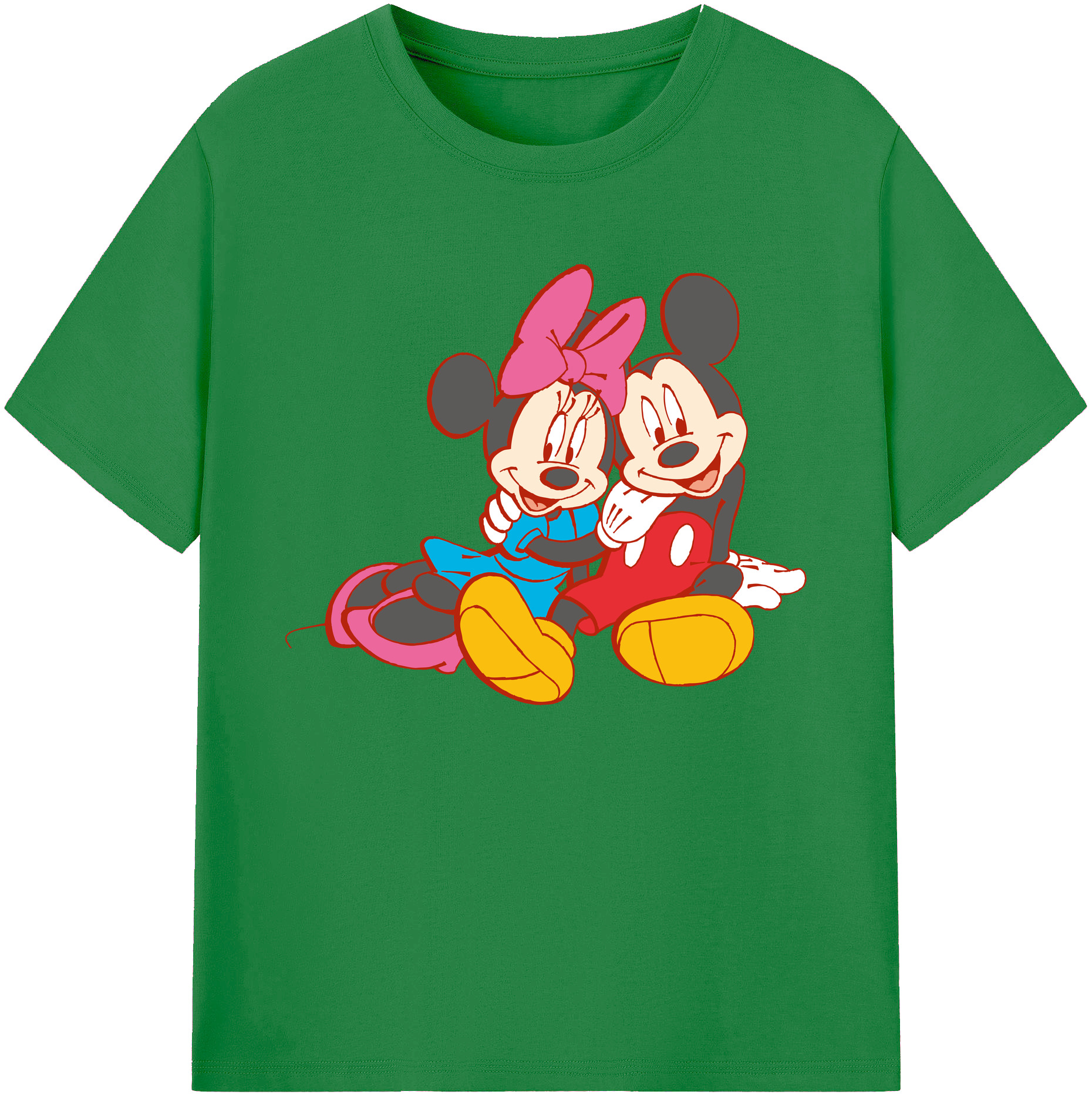 ミッキーマウス Mickey Mouse 綿100％ メンズ半袖Tシャツ｜肌触りやわらか＆通気性