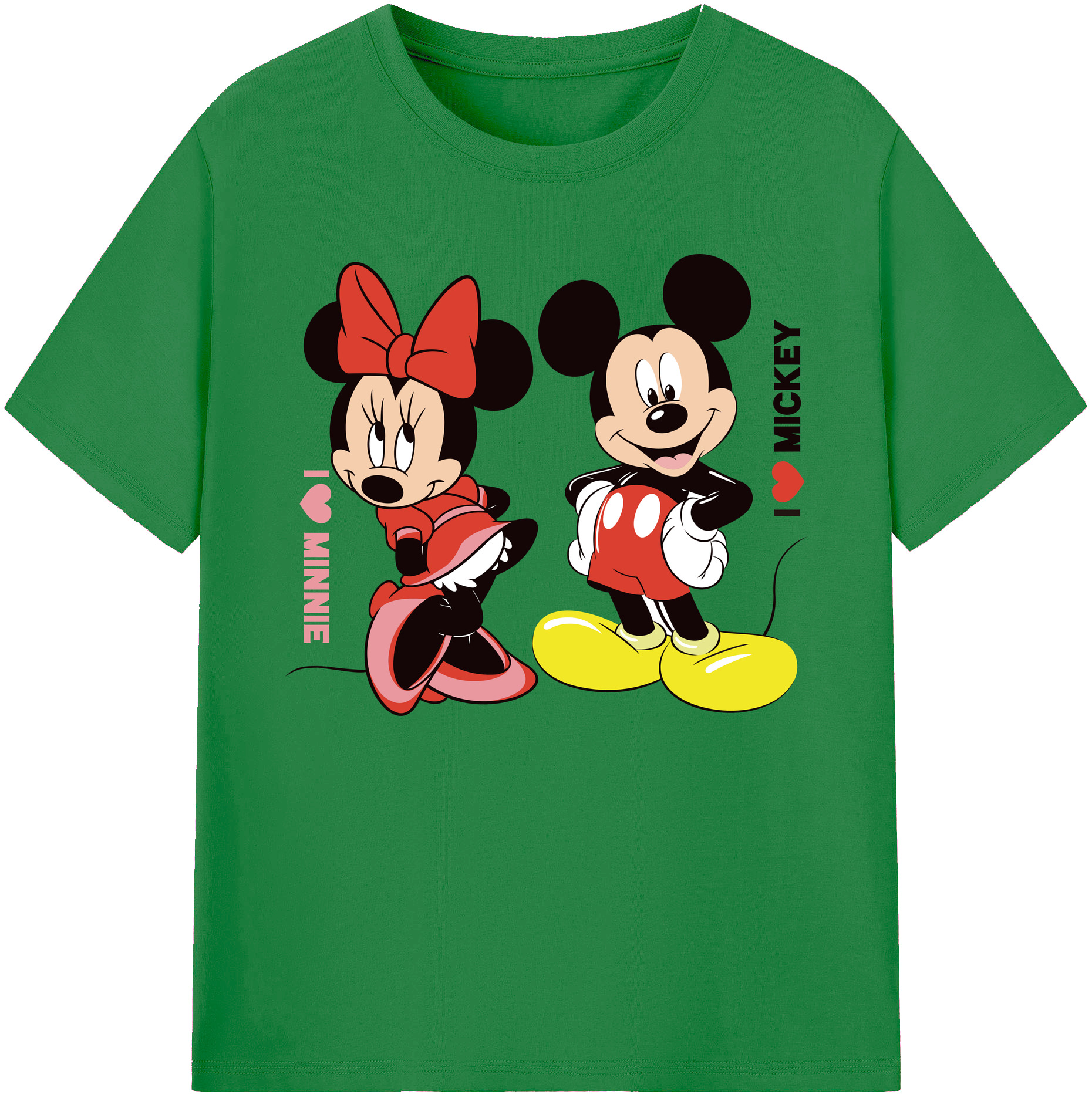 ミッキーマウス Mickey Mouse 綿100％ メンズ半袖Tシャツ｜肌触りやわらか＆通気性