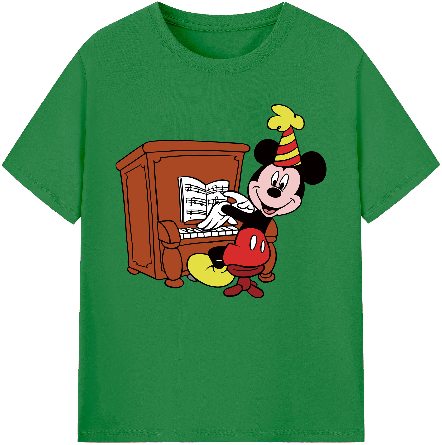 ミッキーマウス Mickey Mouse 綿100％ メンズ半袖Tシャツ｜肌触りやわらか＆通気性
