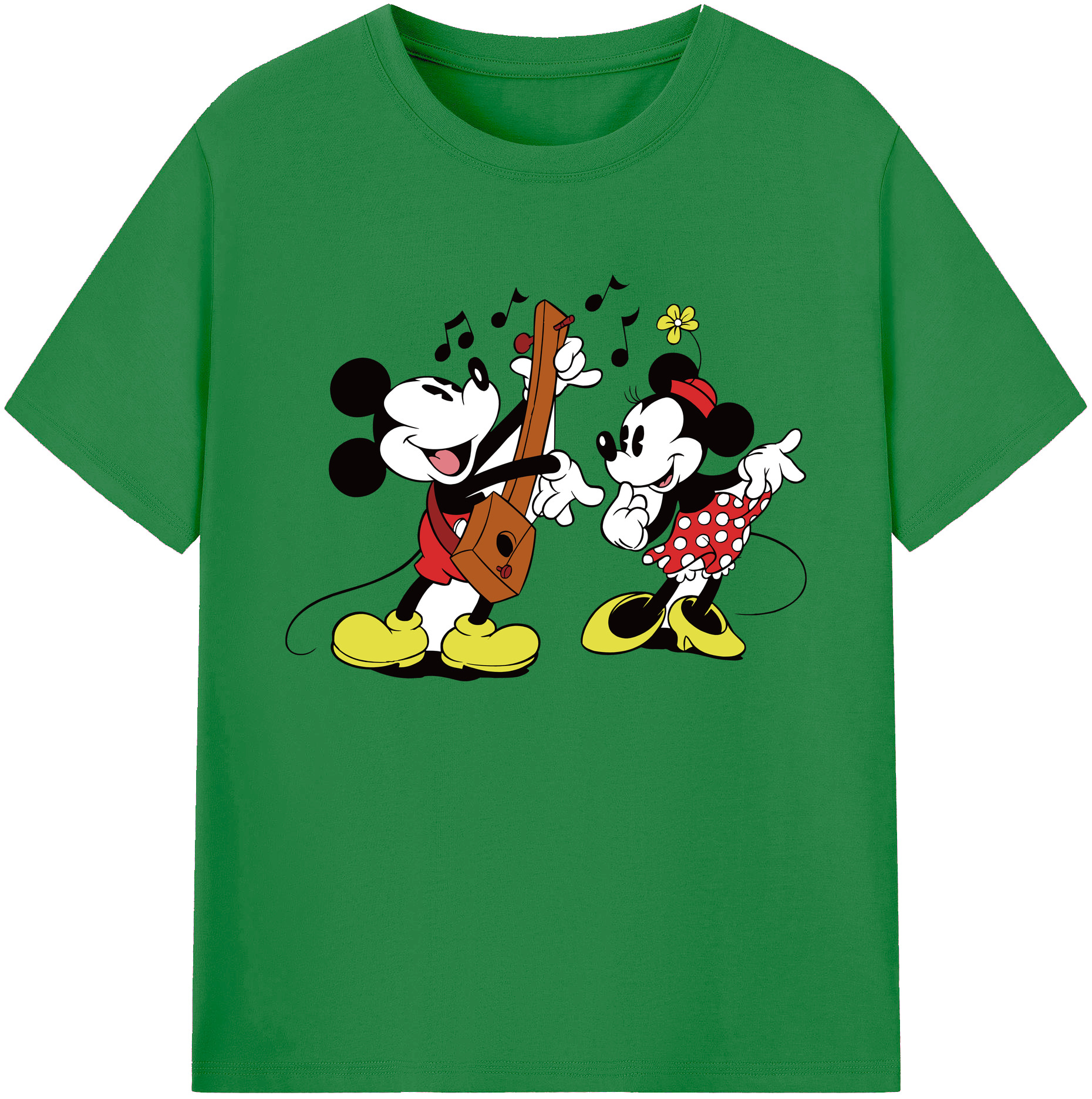 ミッキーマウス Mickey Mouse 綿100％ メンズ半袖Tシャツ｜肌触りやわらか＆通気性
