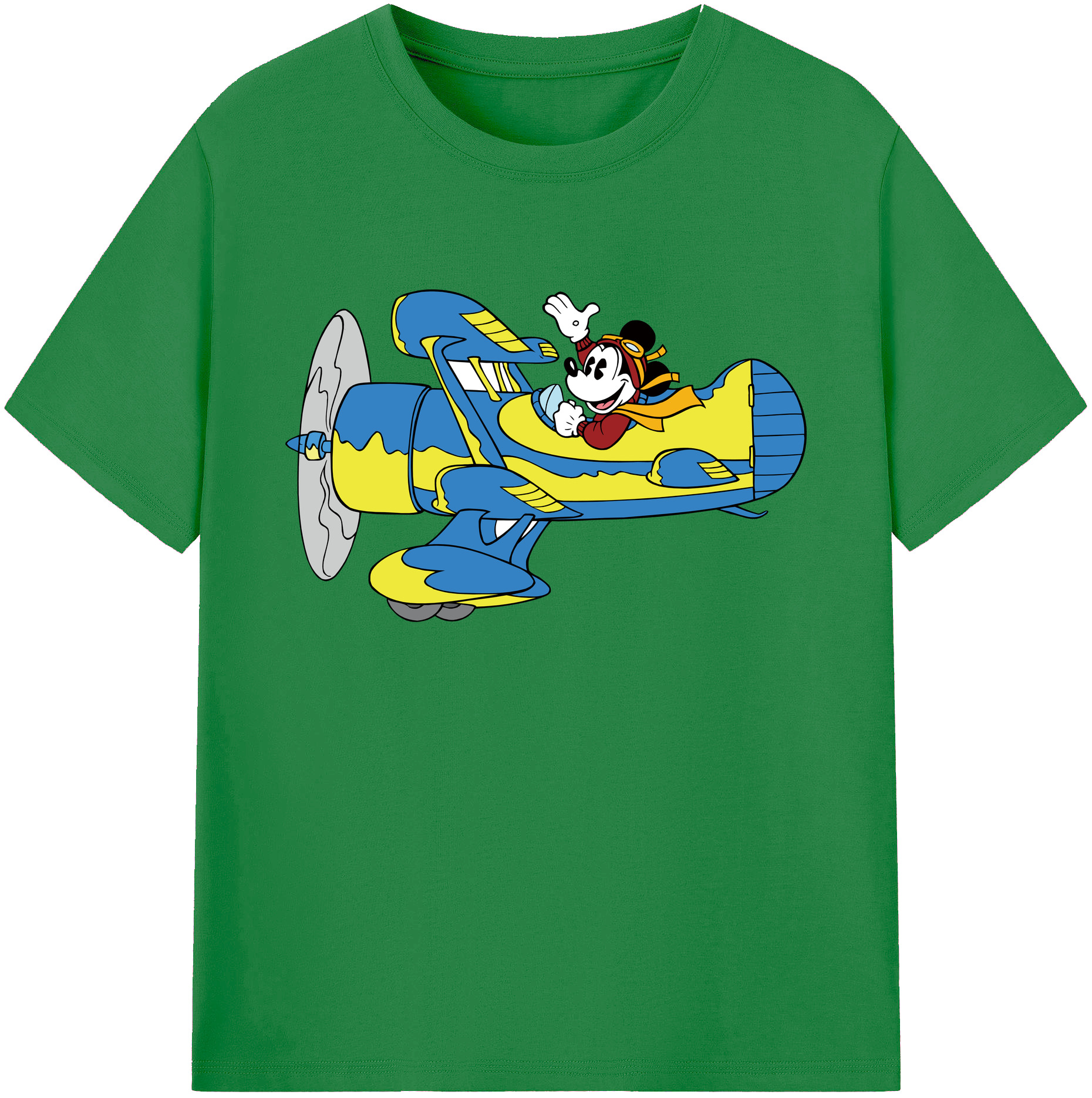 ミッキーマウス Mickey Mouse 綿100％ メンズ半袖Tシャツ｜肌触りやわらか＆通気性