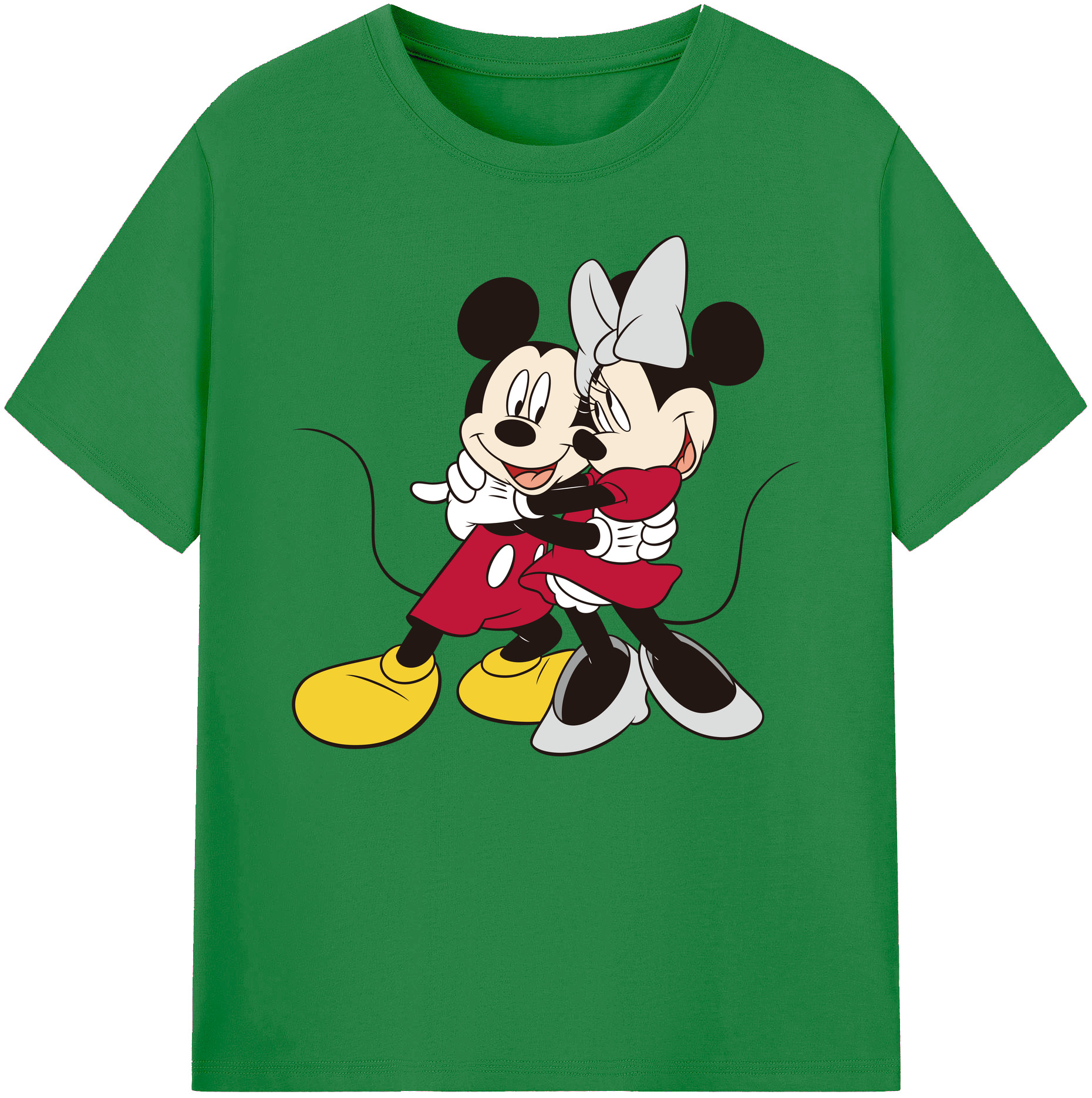 ミッキーマウス Mickey Mouse 綿100％ メンズ半袖Tシャツ｜肌触りやわらか＆通気性