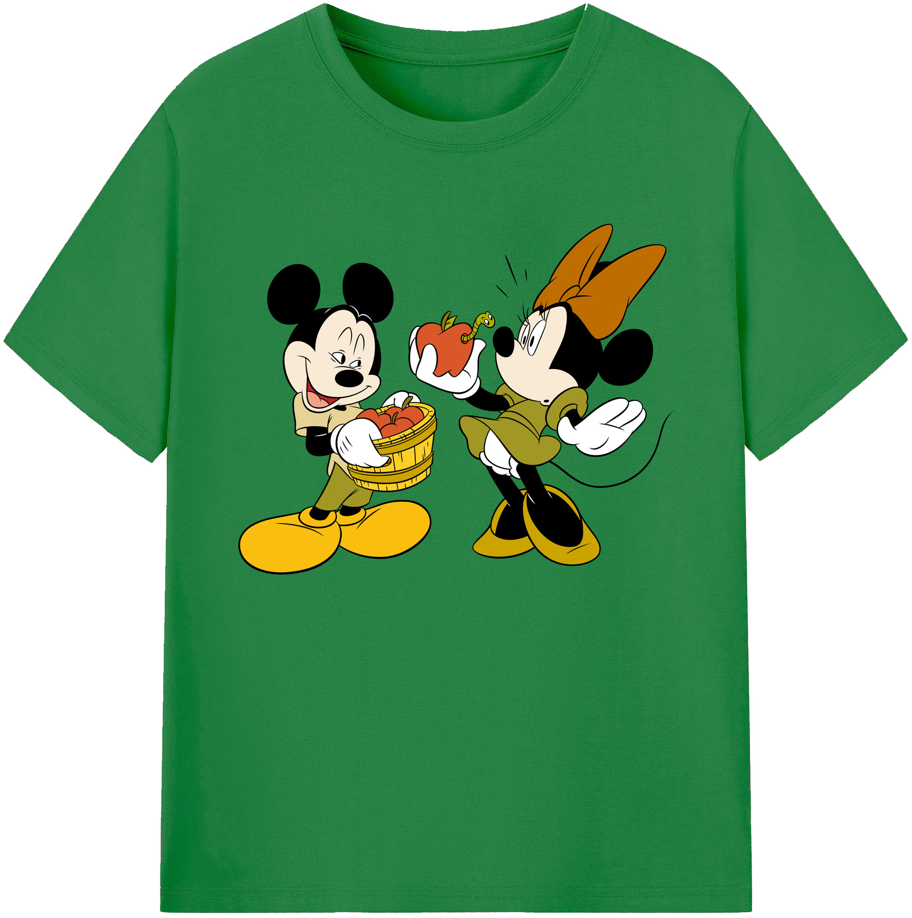 ミッキーマウス Mickey Mouse 綿100％ メンズ半袖Tシャツ｜肌触りやわらか＆通気性