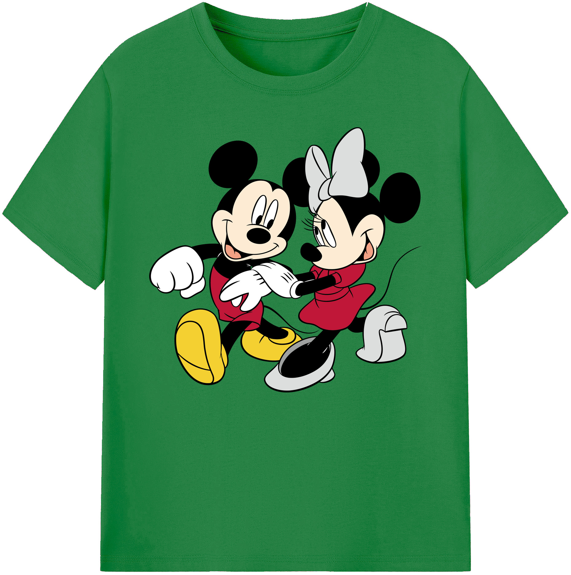 ミッキーマウス Mickey Mouse 綿100％ メンズ半袖Tシャツ｜肌触りやわらか＆通気性