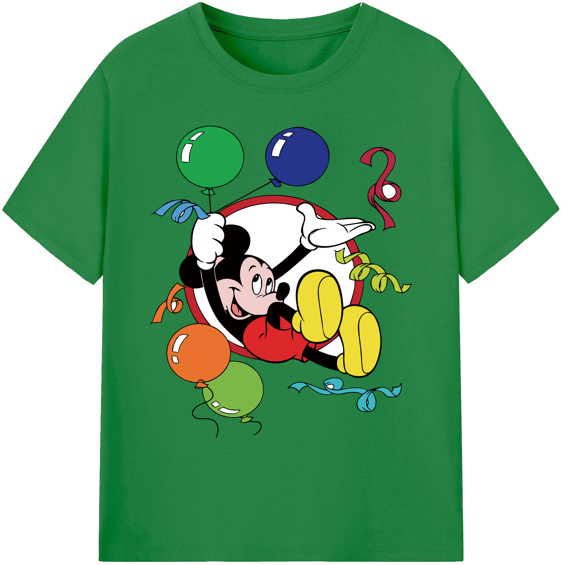 ミッキーマウス Mickey Mouse 綿100％ メンズ半袖Tシャツ｜肌触りやわらか＆通気性