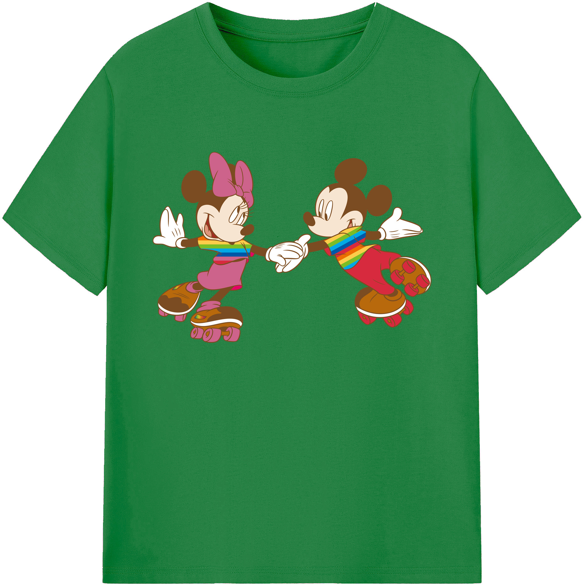 ミッキーマウス Mickey Mouse 綿100％ メンズ半袖Tシャツ｜肌触りやわらか＆通気性