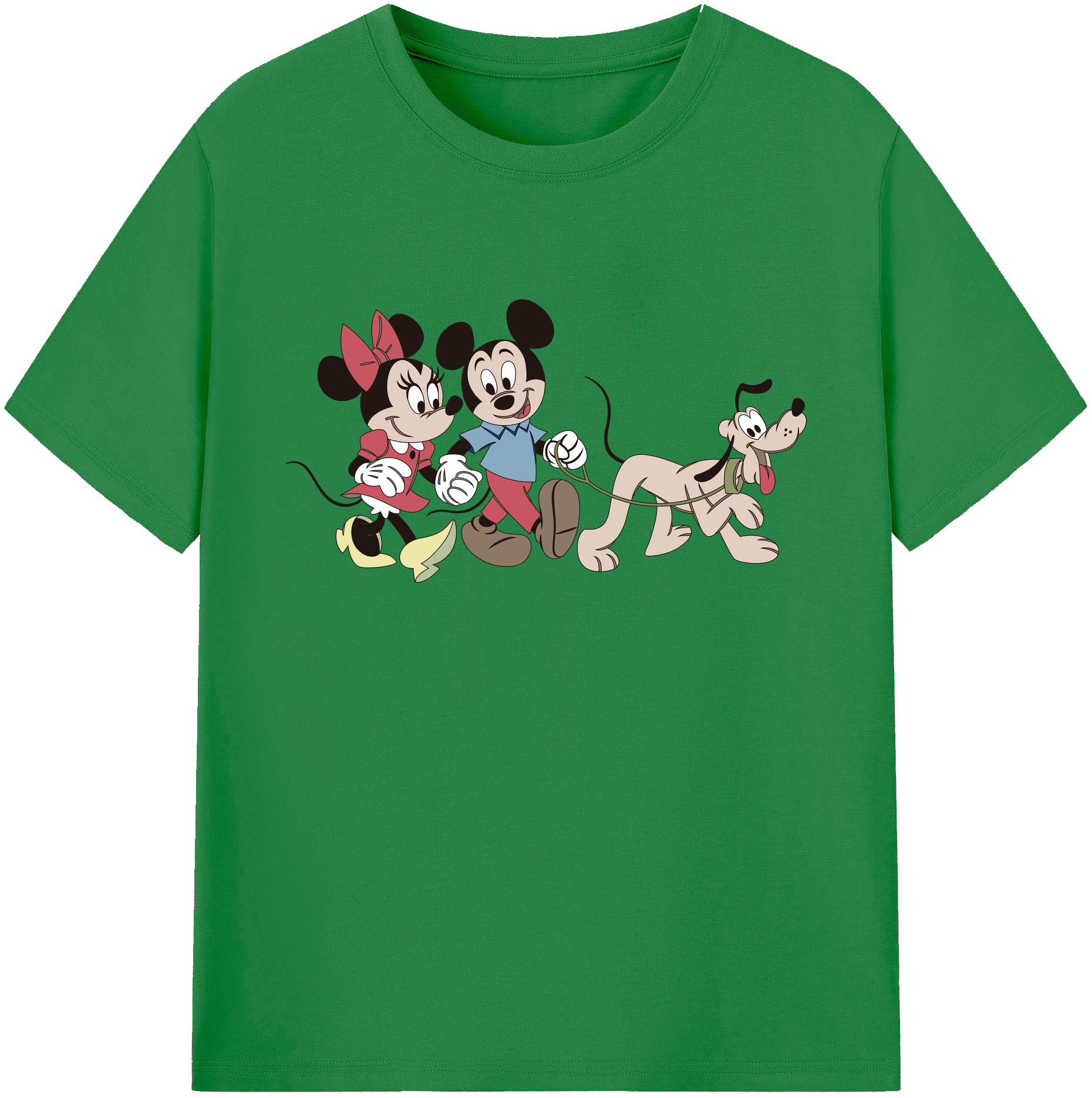 ミッキーマウス Mickey Mouse 綿100％ メンズ半袖Tシャツ｜肌触りやわらか＆通気性