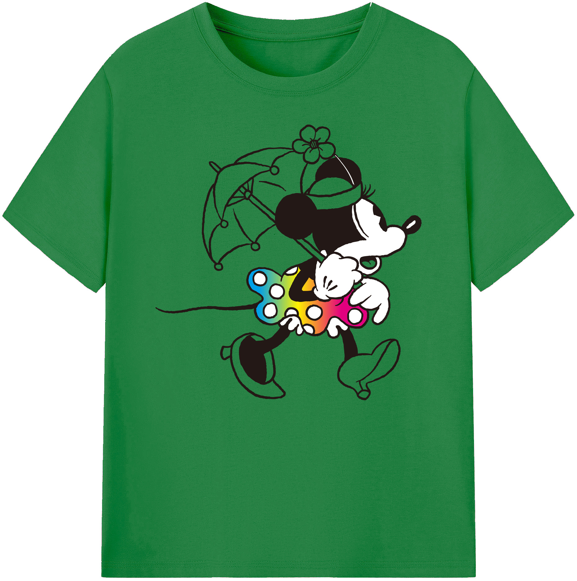 ミッキーマウス Mickey Mouse 綿100％ メンズ半袖Tシャツ｜肌触りやわらか＆通気性