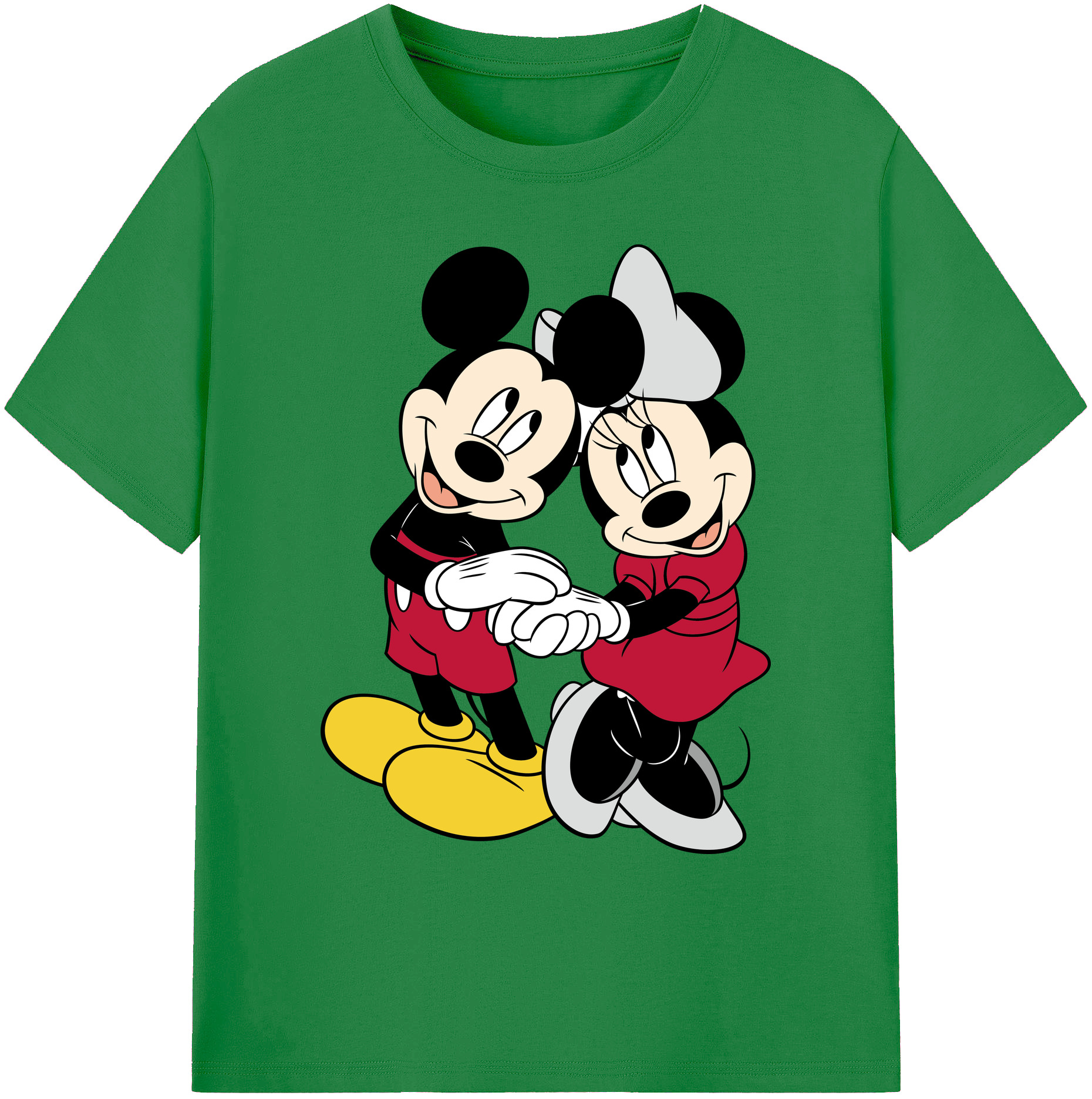 ミッキーマウス Mickey Mouse 綿100％ メンズ半袖Tシャツ｜肌触りやわらか＆通気性