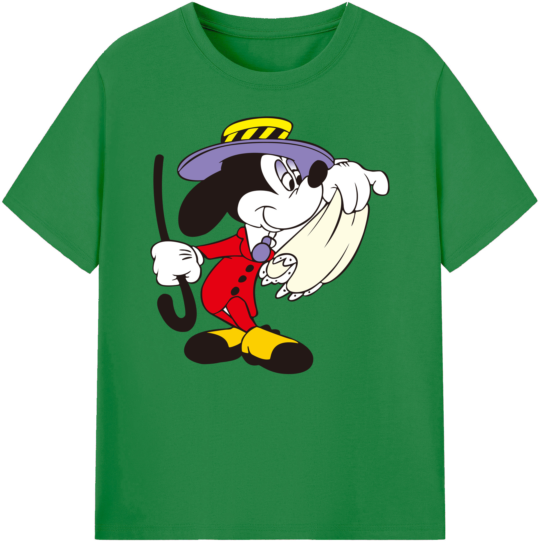 ミッキーマウス Mickey Mouse 綿100％ メンズ半袖Tシャツ｜肌触りやわらか＆通気性
