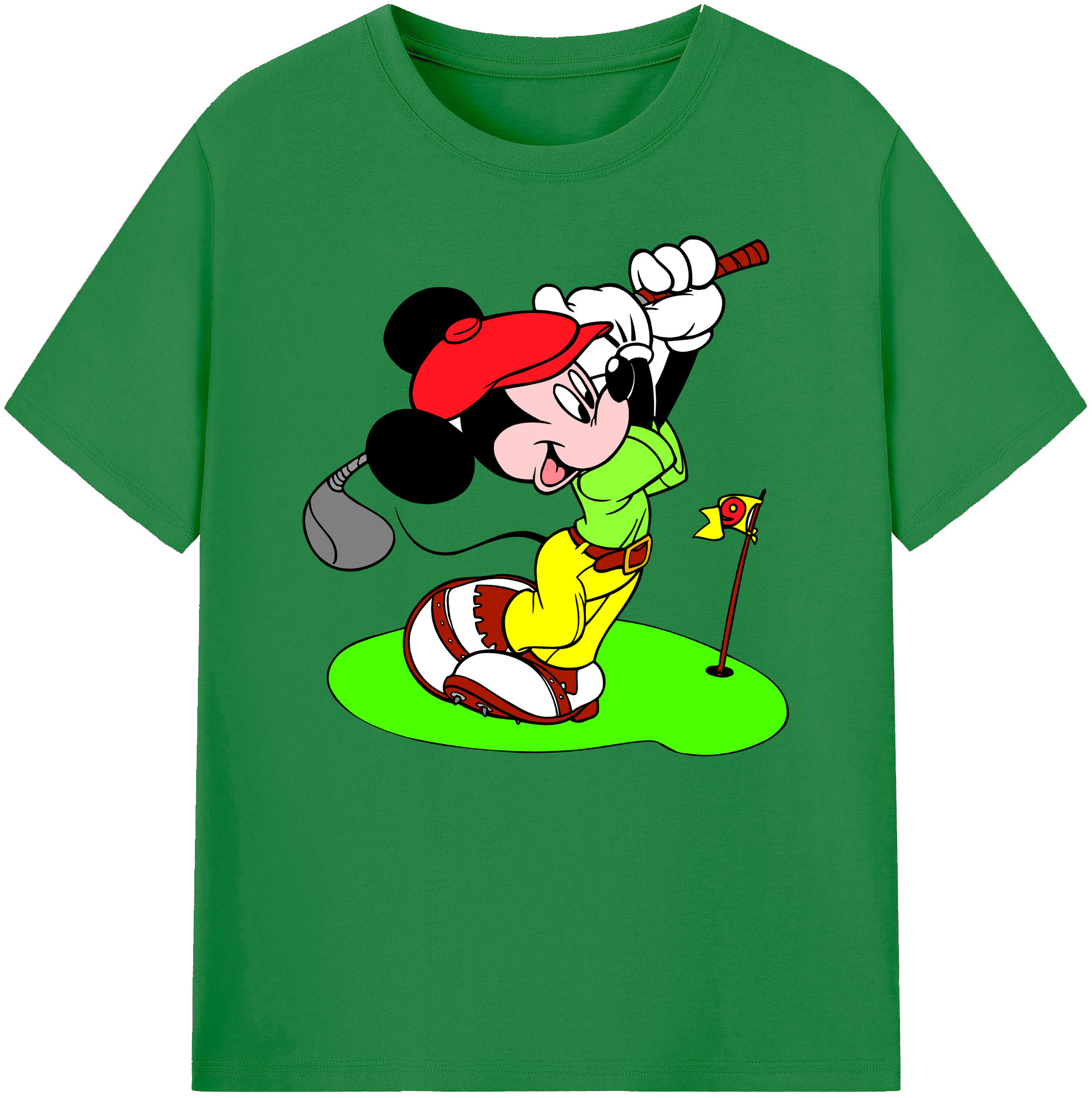 ミッキーマウス Mickey Mouse 綿100％ メンズ半袖Tシャツ｜肌触りやわらか＆通気性