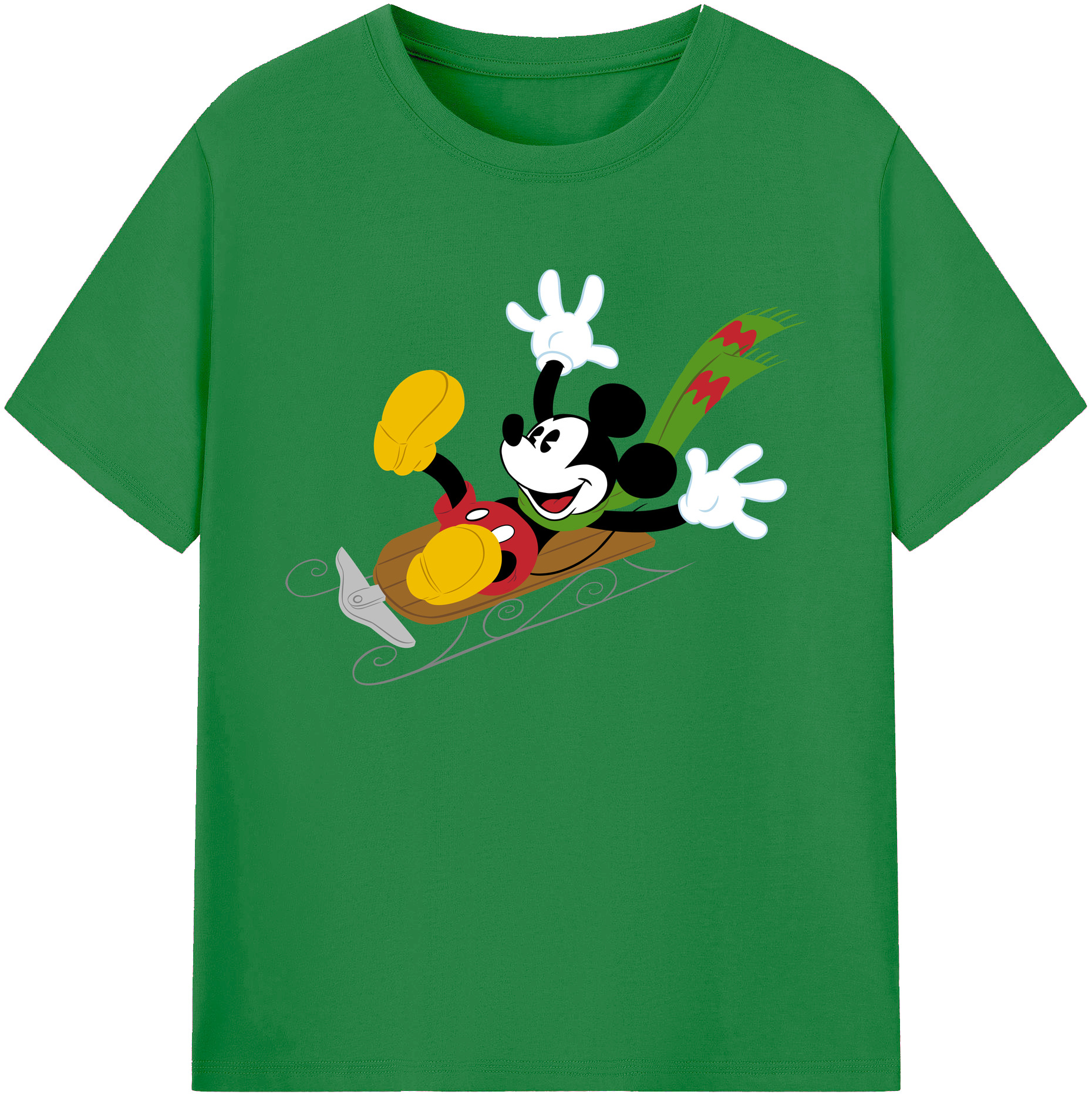 ミッキーマウス Mickey Mouse 綿100％ メンズ半袖Tシャツ｜肌触りやわらか＆通気性
