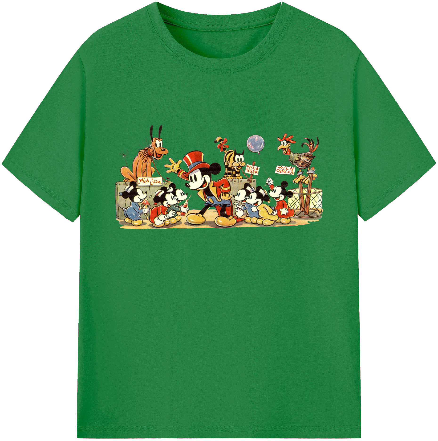 ミッキーマウス Mickey Mouse 綿100％ メンズ半袖Tシャツ｜肌触りやわらか＆通気性