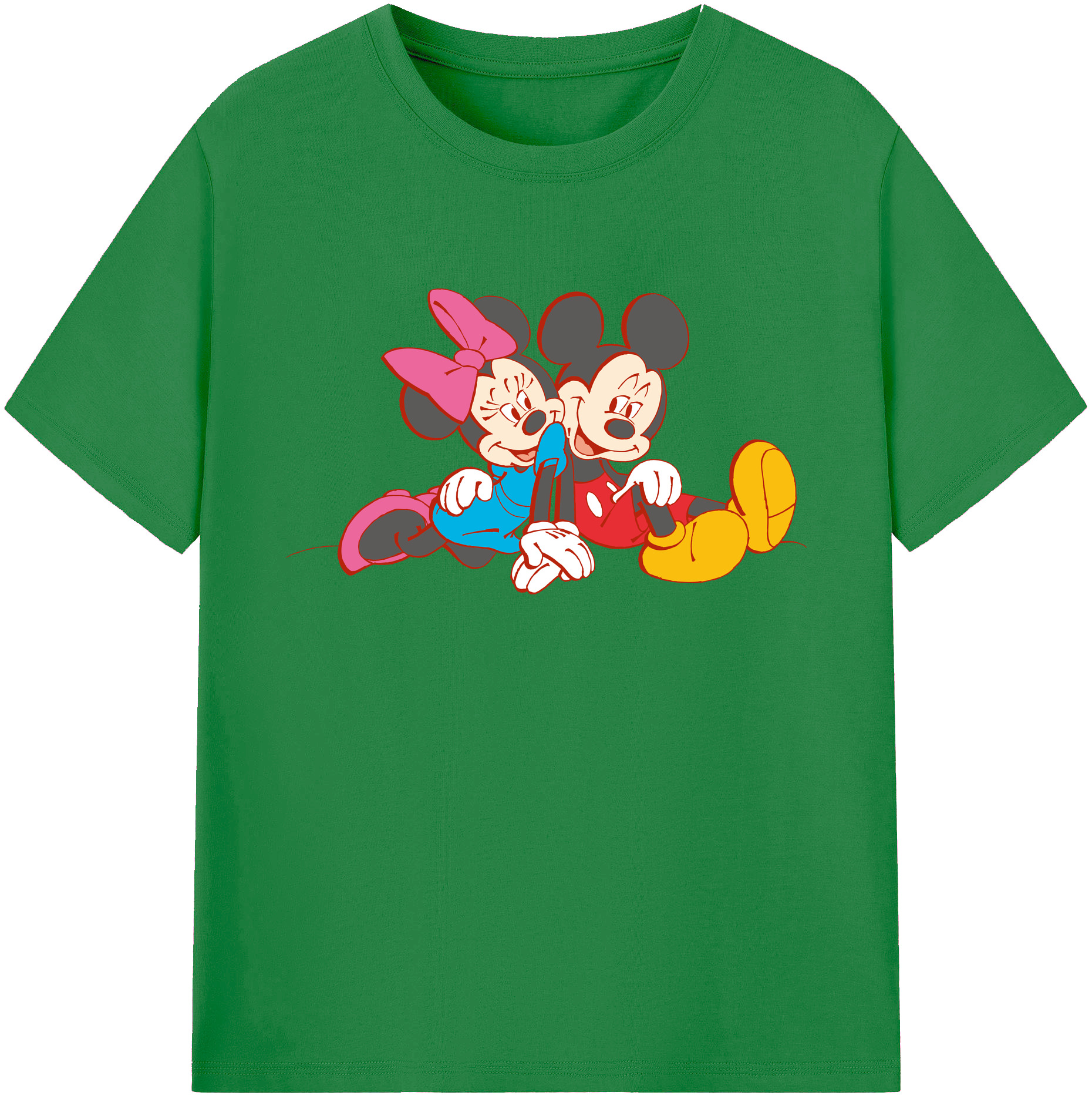 ミッキーマウス Mickey Mouse 綿100％ メンズ半袖Tシャツ｜肌触りやわらか＆通気性