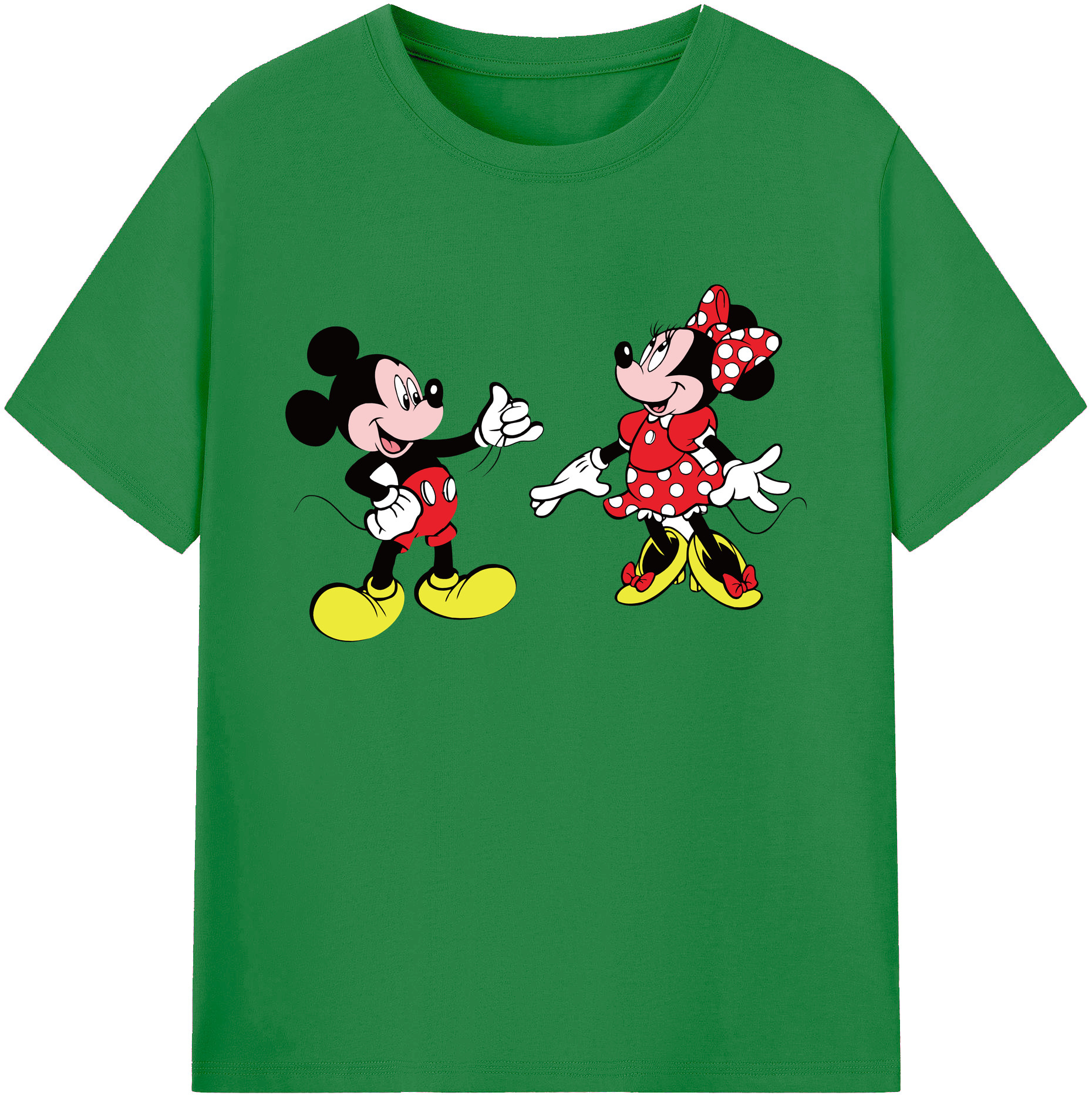ミッキーマウス Mickey Mouse 綿100％ メンズ半袖Tシャツ｜肌触りやわらか＆通気性