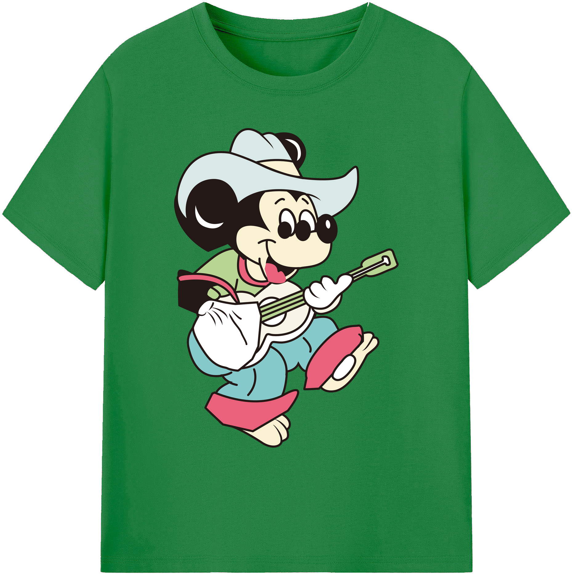 ミッキーマウス Mickey Mouse 綿100％ メンズ半袖Tシャツ｜肌触りやわらか＆通気性