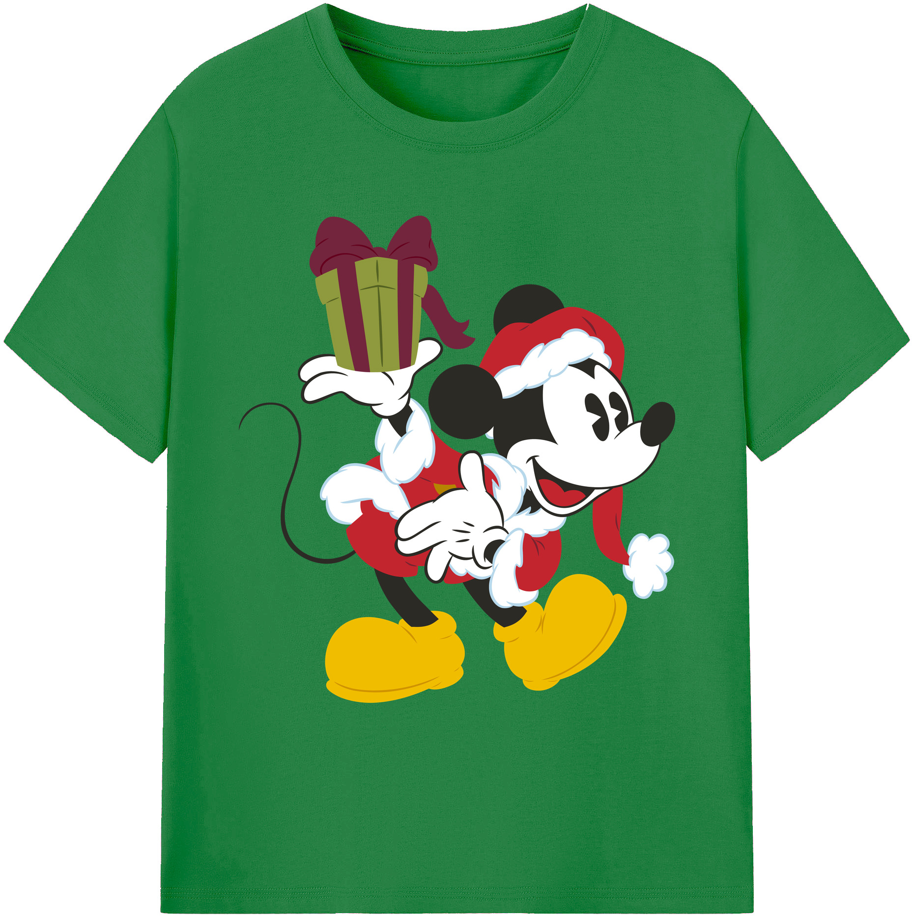 ミッキーマウス Mickey Mouse 綿100％ メンズ半袖Tシャツ｜肌触りやわらか＆通気性
