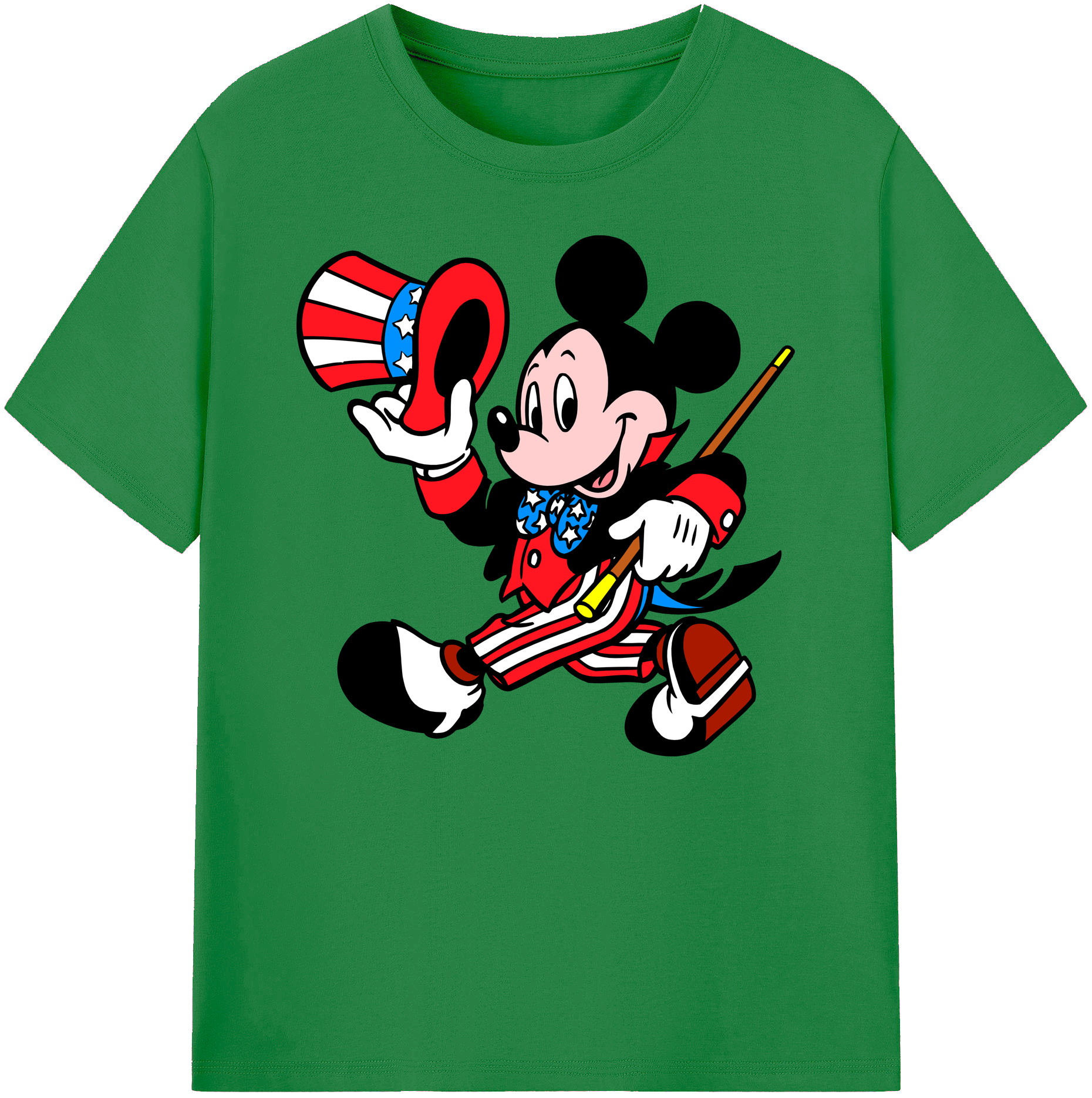 ミッキーマウス Mickey Mouse 綿100％ メンズ半袖Tシャツ｜肌触りやわらか＆通気性