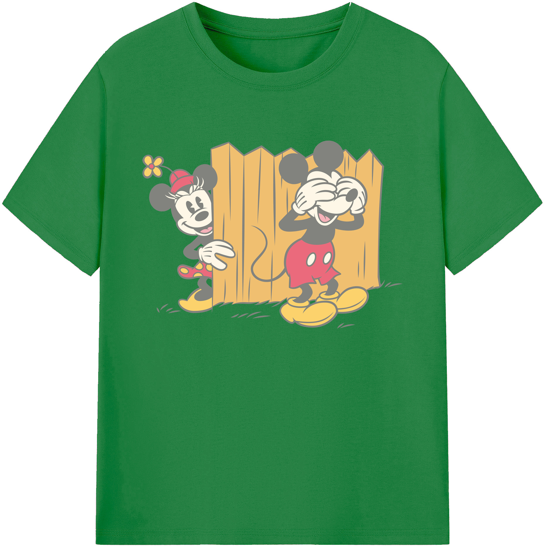 ミッキーマウス Mickey Mouse 綿100％ メンズ半袖Tシャツ｜肌触りやわらか＆通気性