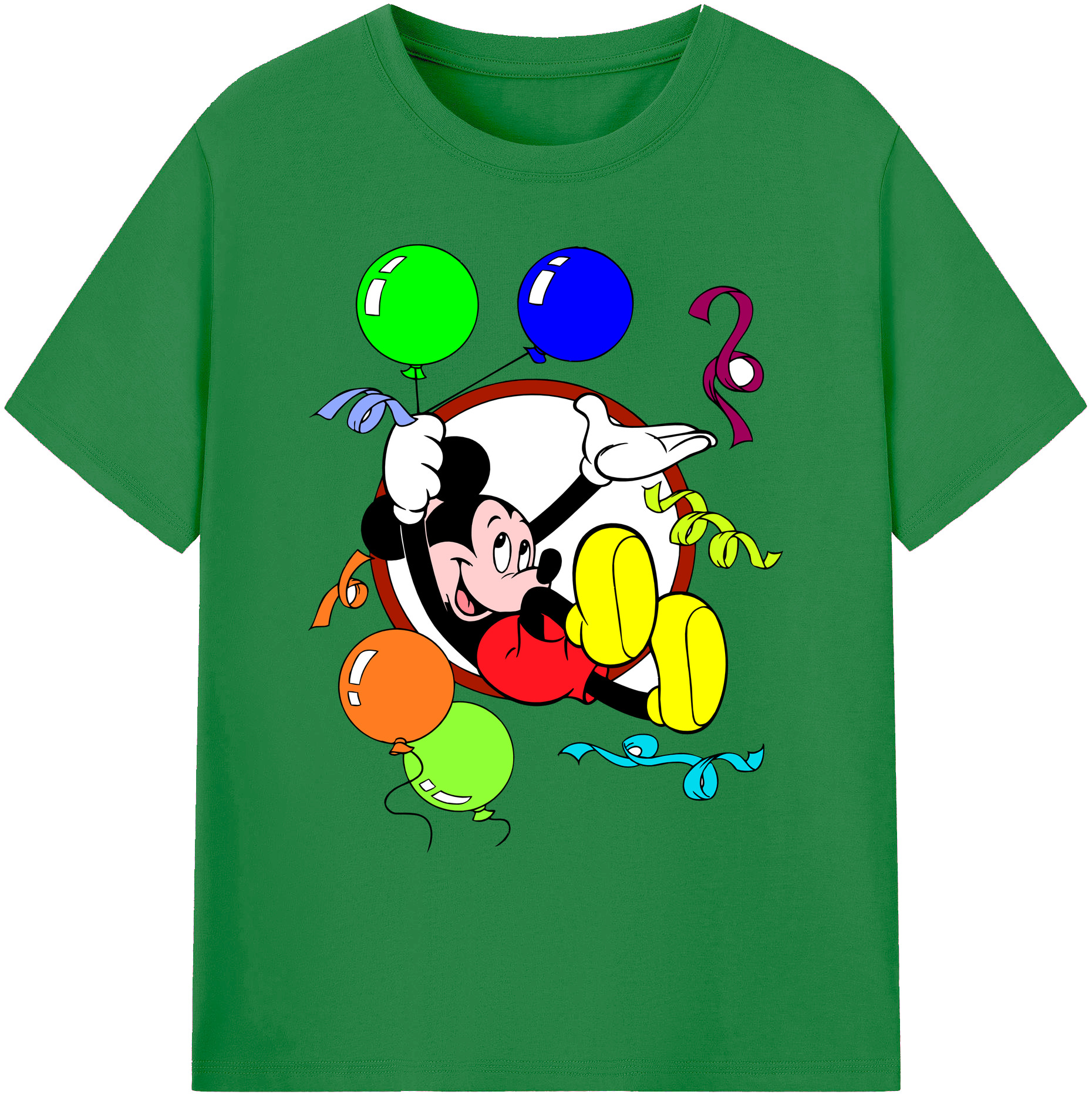 ミッキーマウス Mickey Mouse 綿100％ メンズ半袖Tシャツ｜肌触りやわらか＆通気性