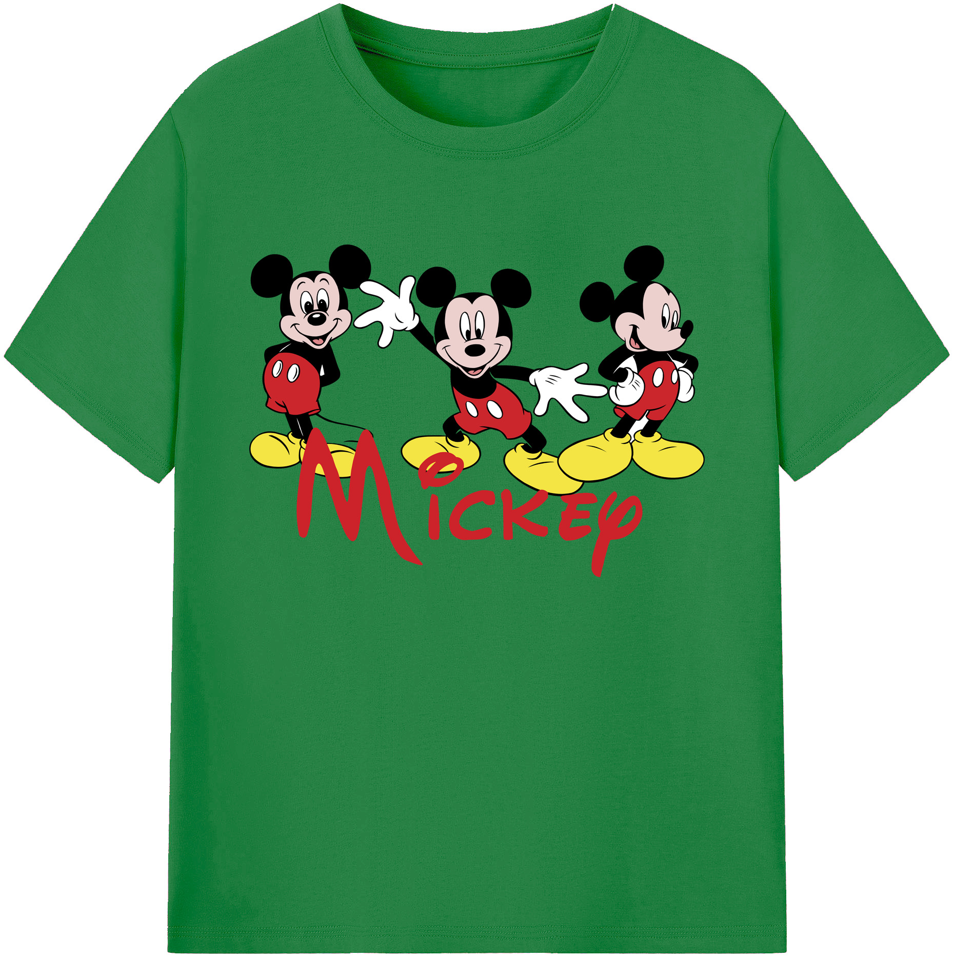 ミッキーマウス Mickey Mouse 綿100％ メンズ半袖Tシャツ｜肌触りやわらか＆通気性