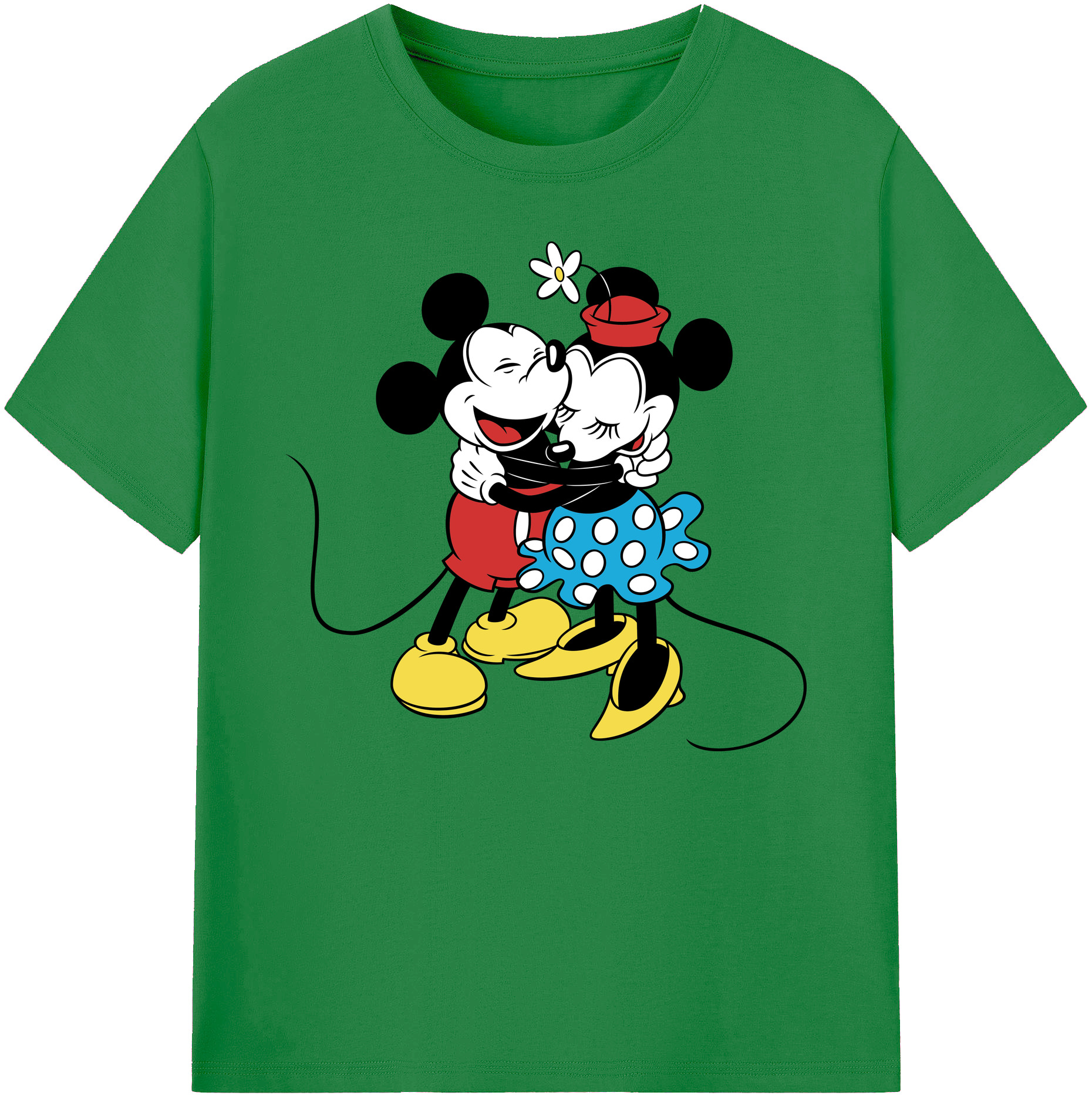 ミッキーマウス Mickey Mouse 綿100％ メンズ半袖Tシャツ｜肌触りやわらか＆通気性