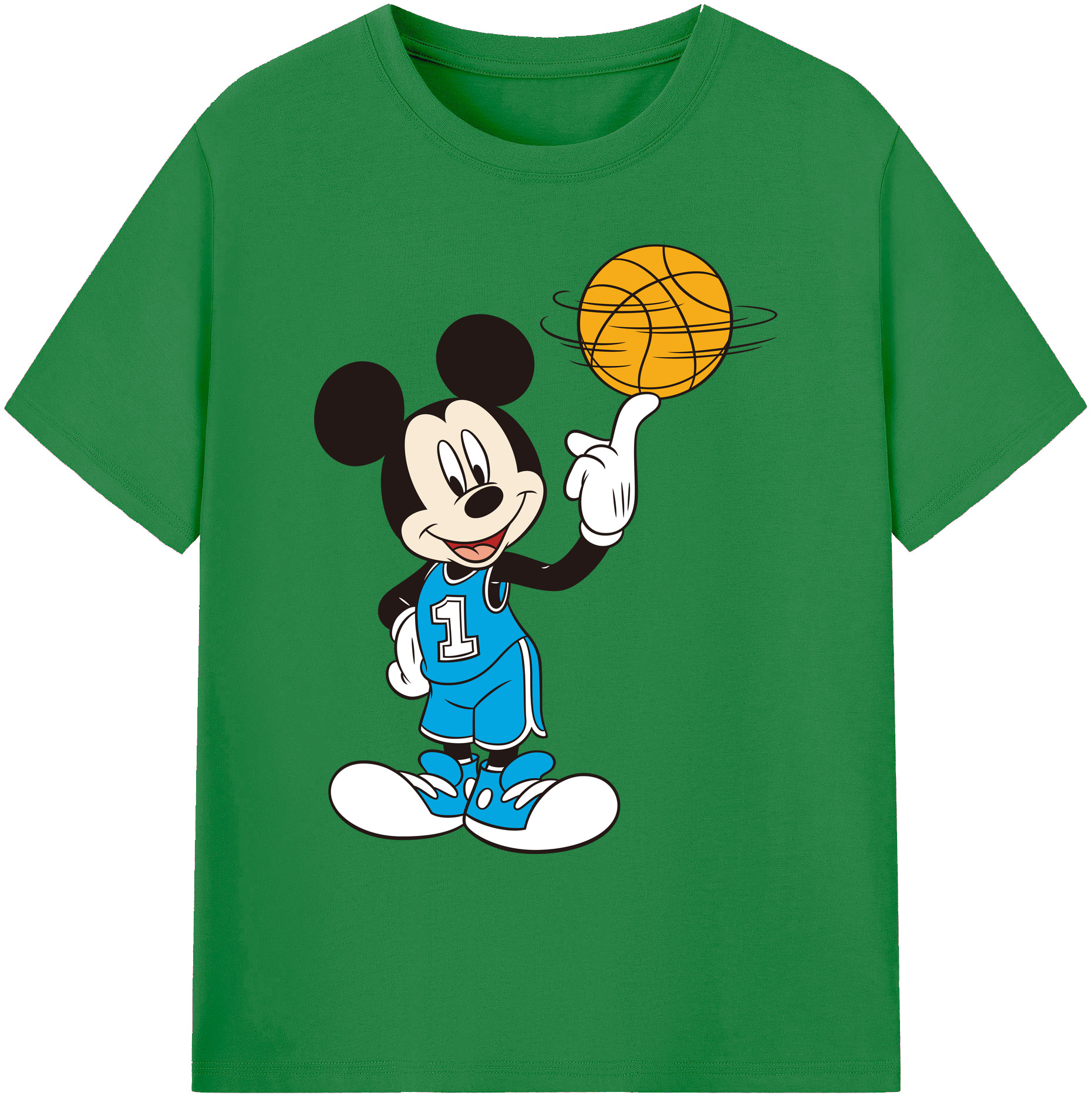 ミッキーマウス Mickey Mouse 綿100％ メンズ半袖Tシャツ｜肌触りやわらか＆通気性