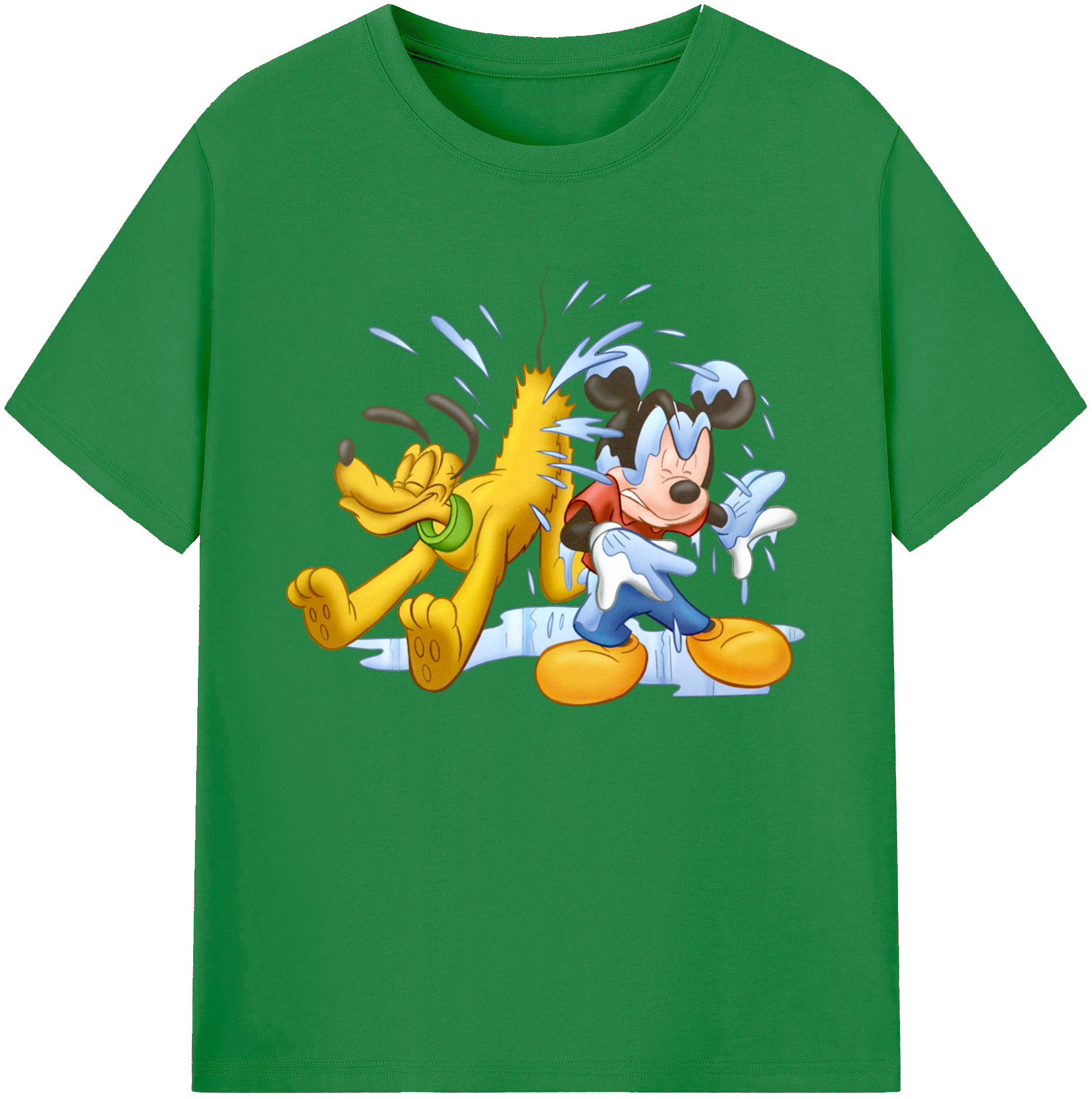 ミッキーマウス Mickey Mouse 綿100％ メンズ半袖Tシャツ｜肌触りやわらか＆通気性