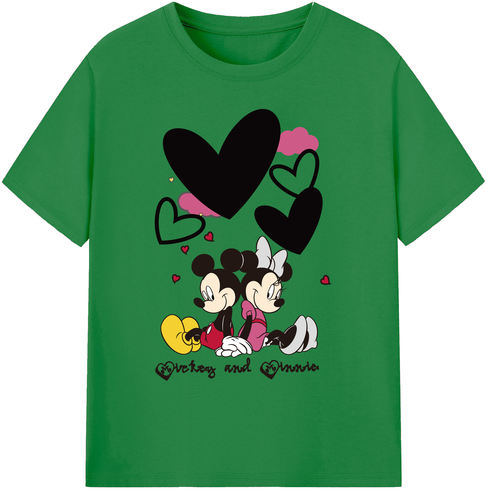 ミッキーマウス Mickey Mouse 綿100％ メンズ半袖Tシャツ｜肌触りやわらか＆通気性