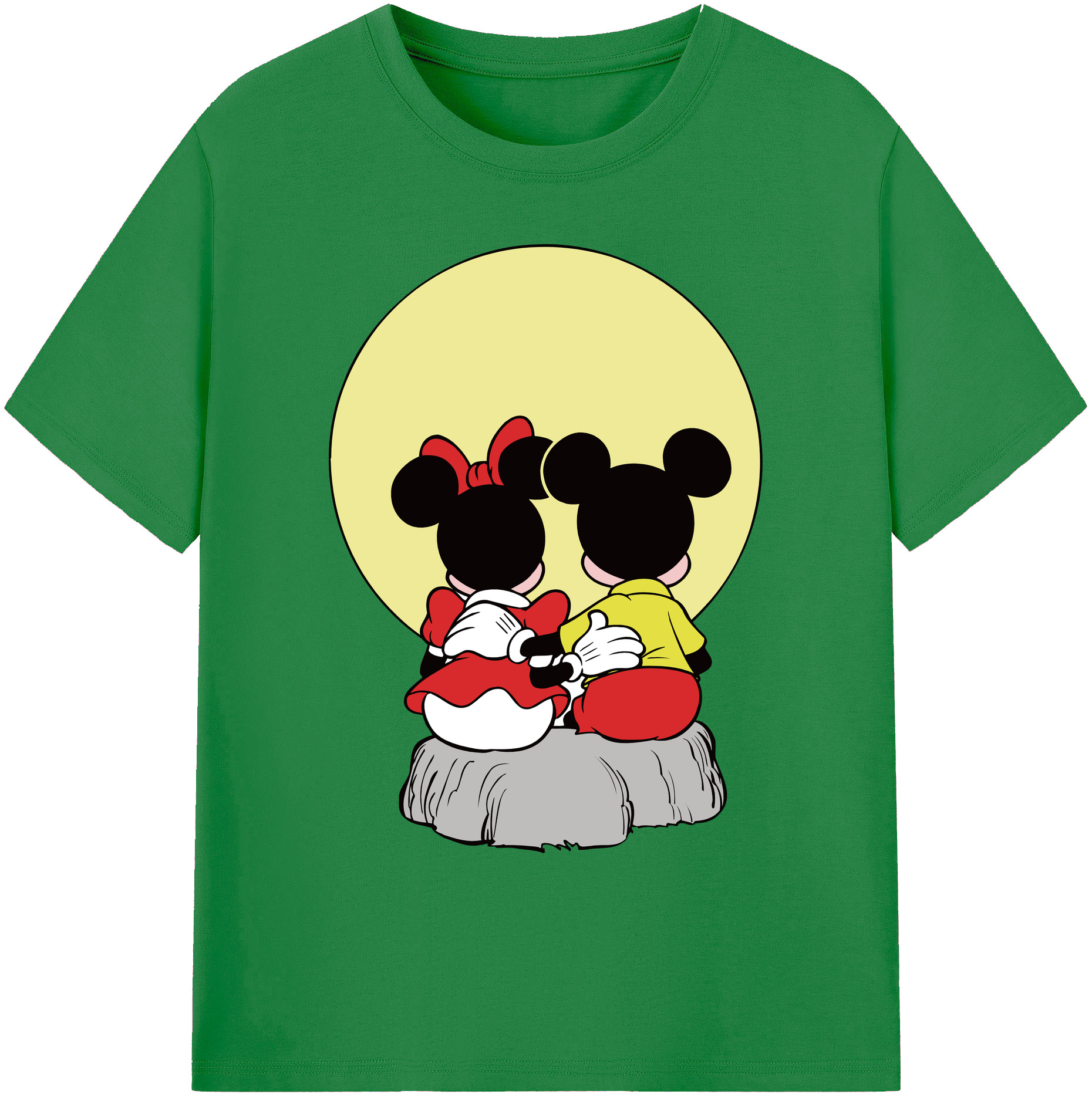 ミッキーマウス Mickey Mouse 綿100％ メンズ半袖Tシャツ｜肌触りやわらか＆通気性