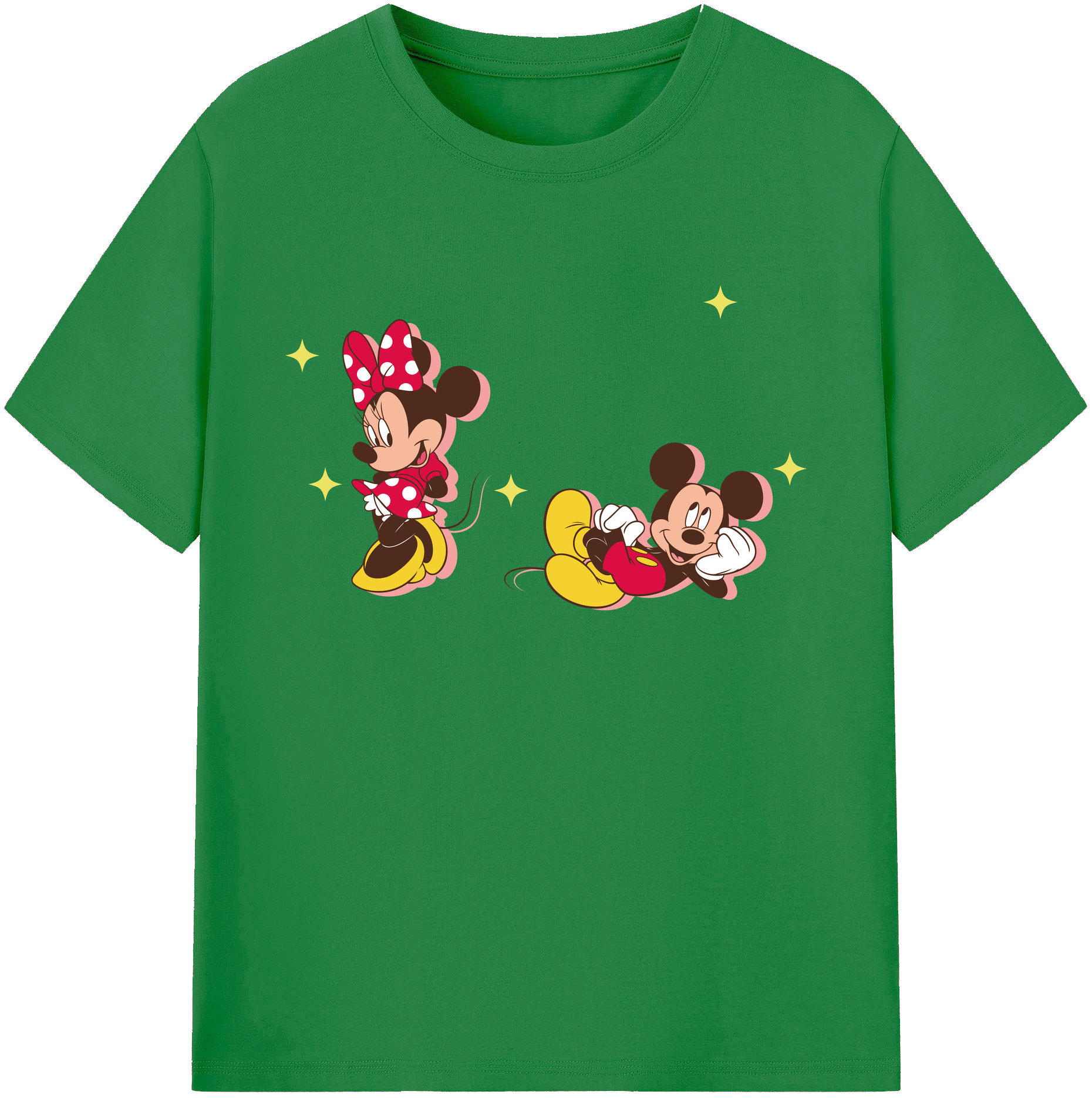 ミッキーマウス Mickey Mouse 綿100％ メンズ半袖Tシャツ｜肌触りやわらか＆通気性