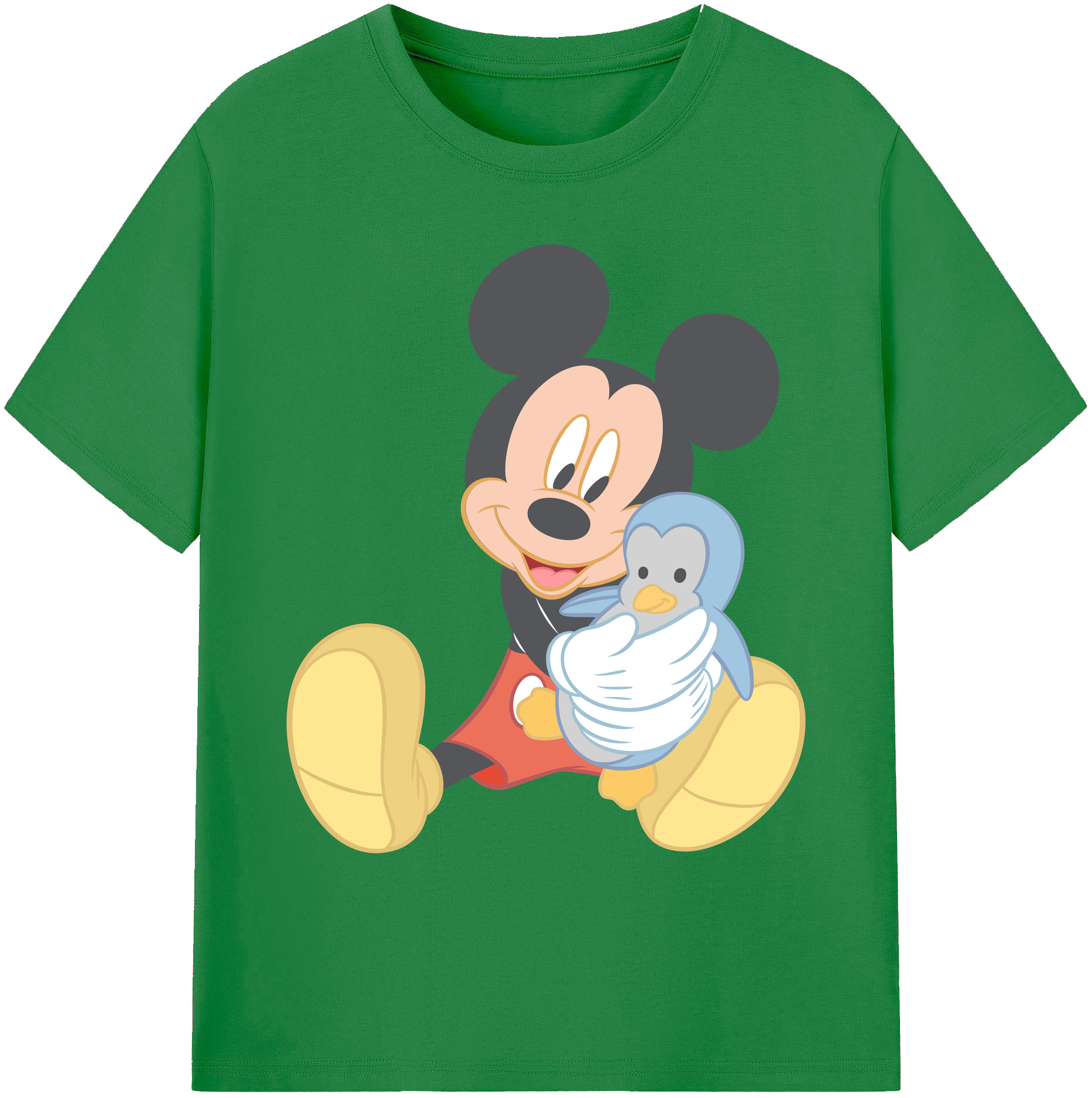 ミッキーマウス Mickey Mouse 綿100％ メンズ半袖Tシャツ｜肌触りやわらか＆通気性